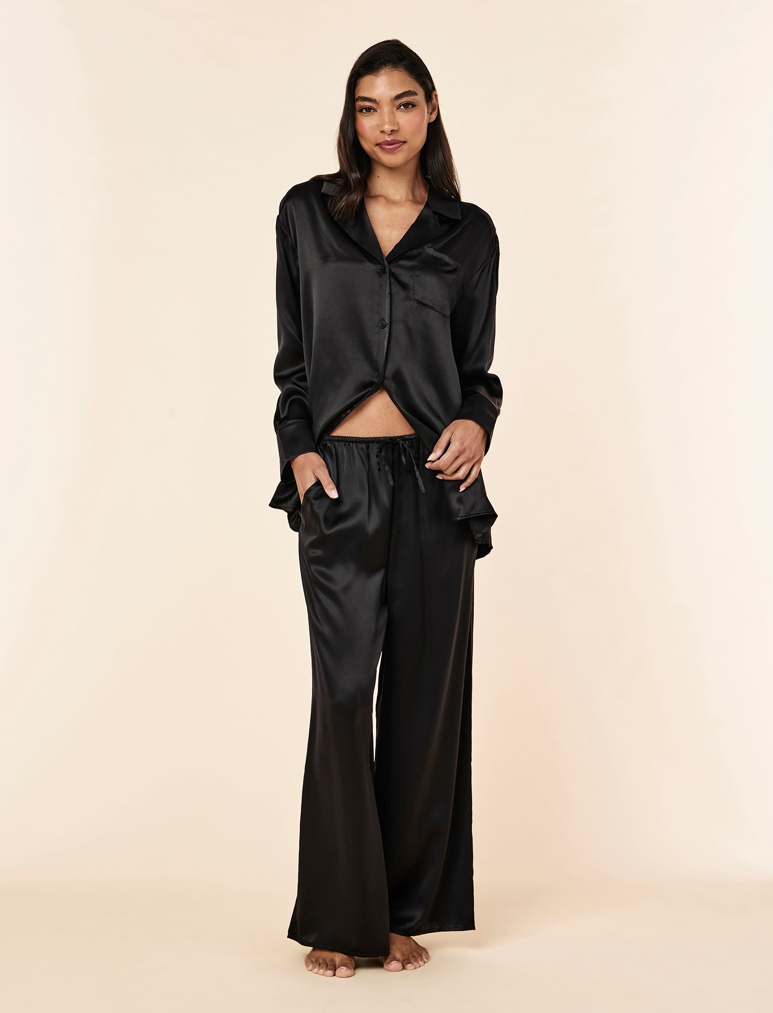 Pure Silk Wide Leg Pant