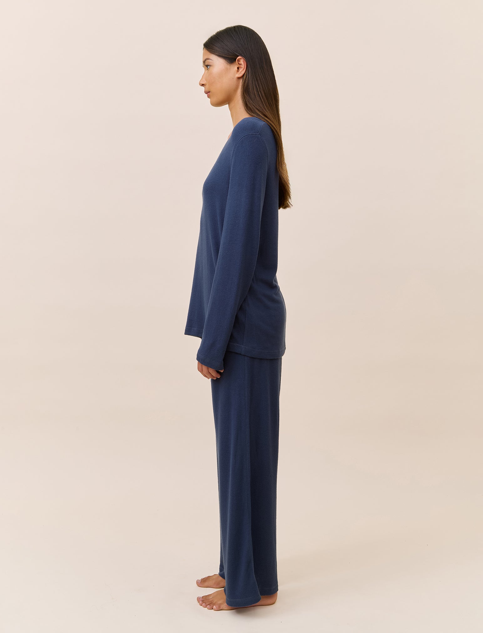 Feather Soft Long Sleeve Top & Wide Leg Pant Set