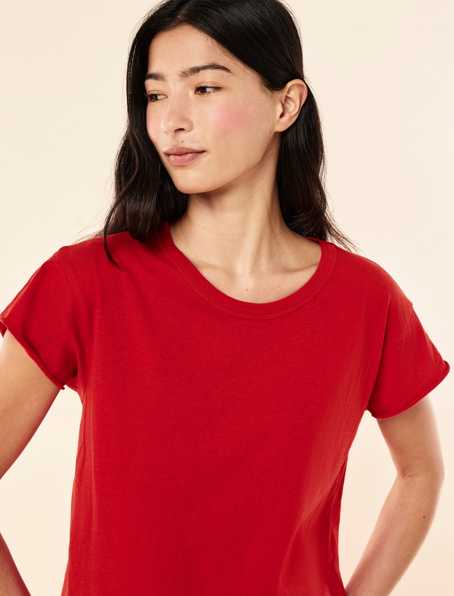 Jada Organic Cotton Knit Boxy Tee