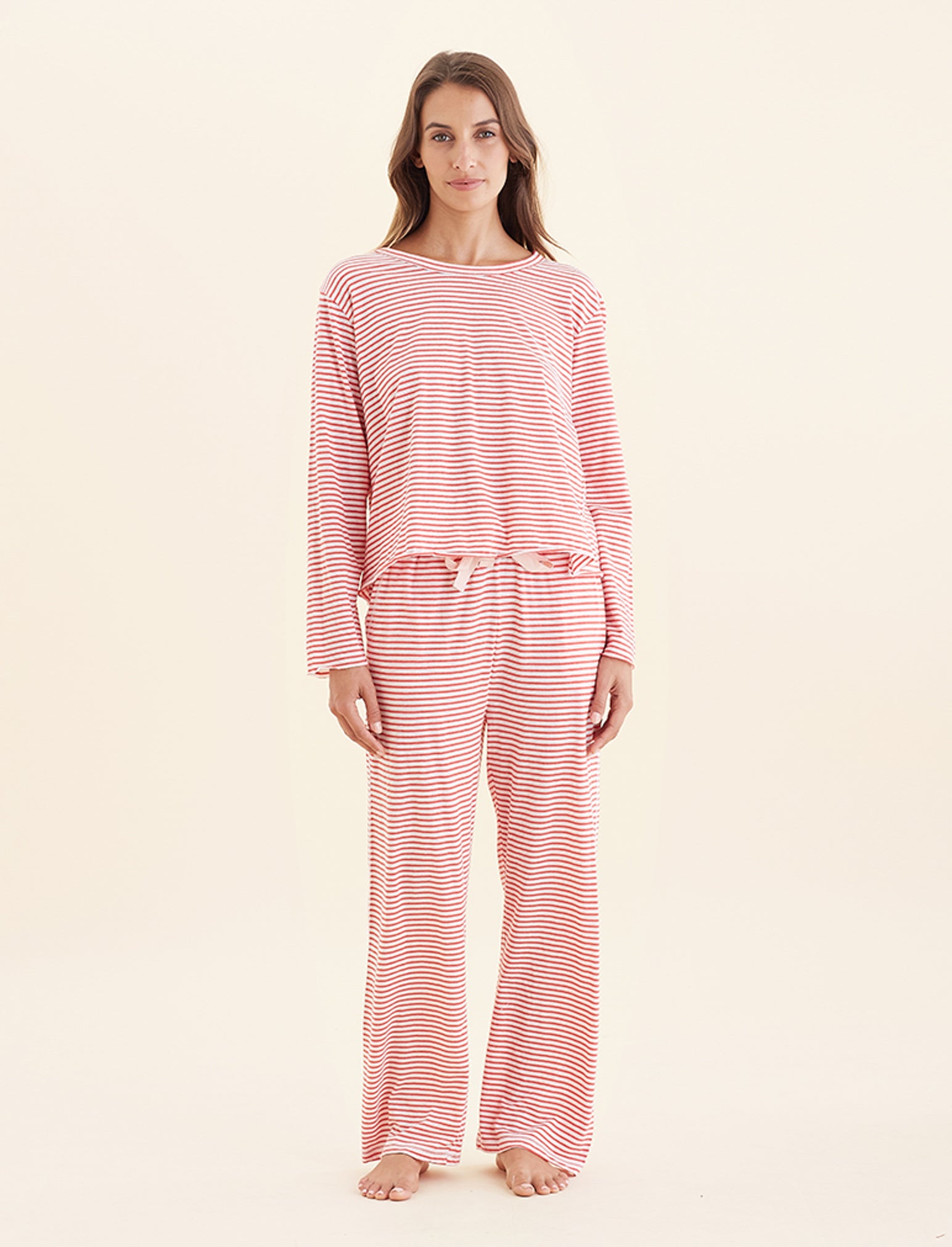 Jada Organic Cotton Boxy Long Sleeve Tee & Straight Leg Pant