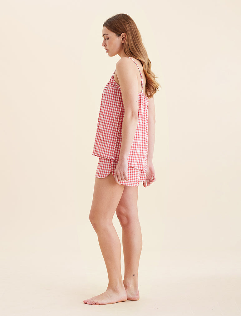 Seersucker Cami Boxer PJ Set