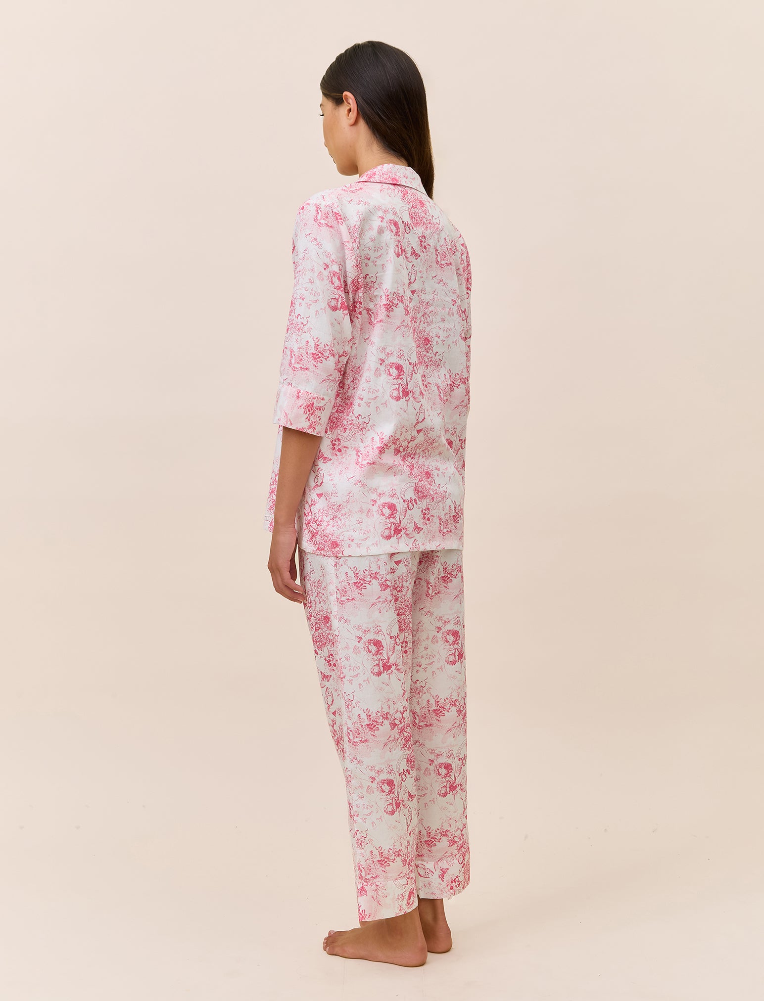 Toile De Jouy Crop PJ Set