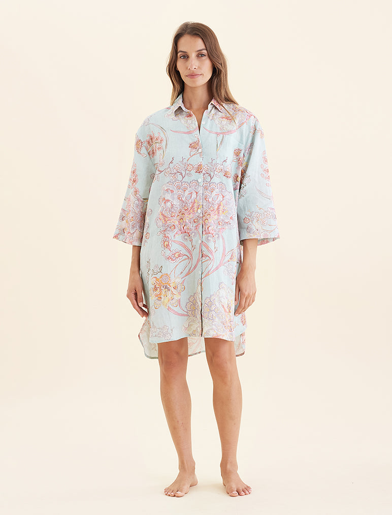 Coco Resort Linen Nightshirt