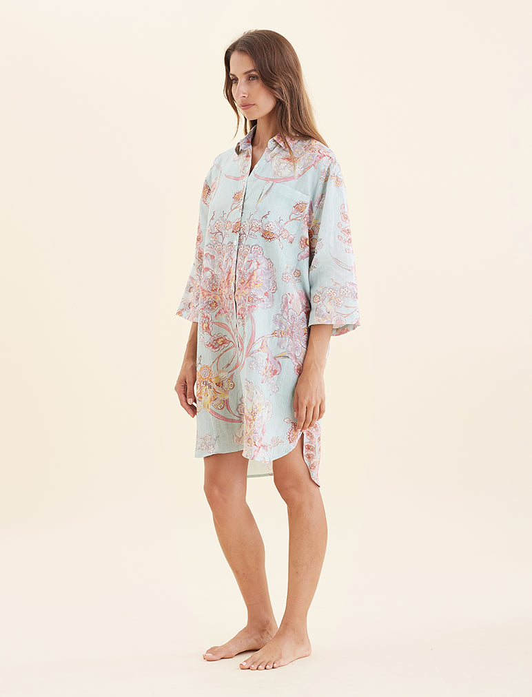 Coco Resort Linen Nightshirt