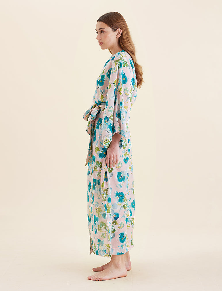 Audrey Floral Kimono Maxi Robe
