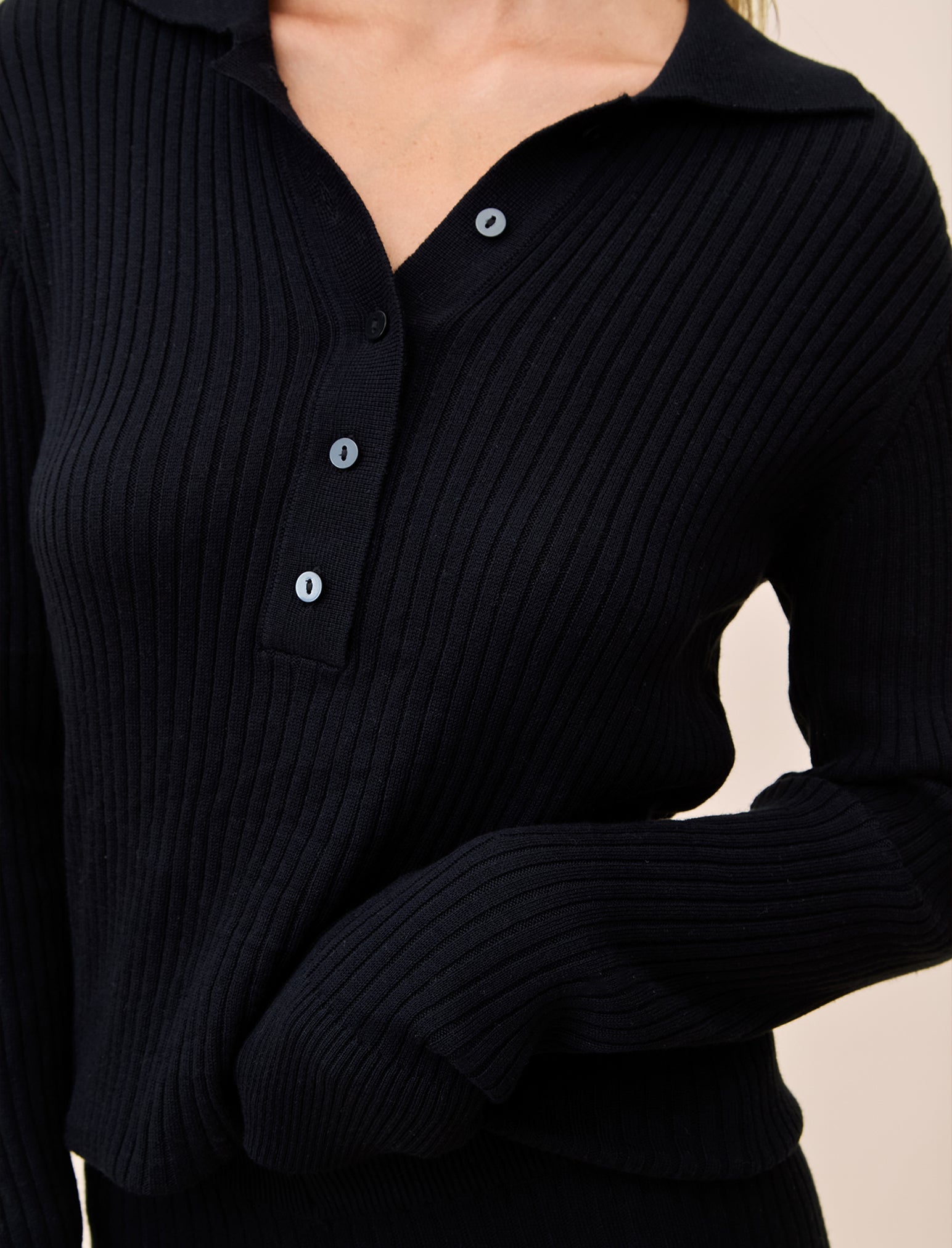 Colette Cosy Cotton Silk Rib Long Sleeve Top & Legging Set