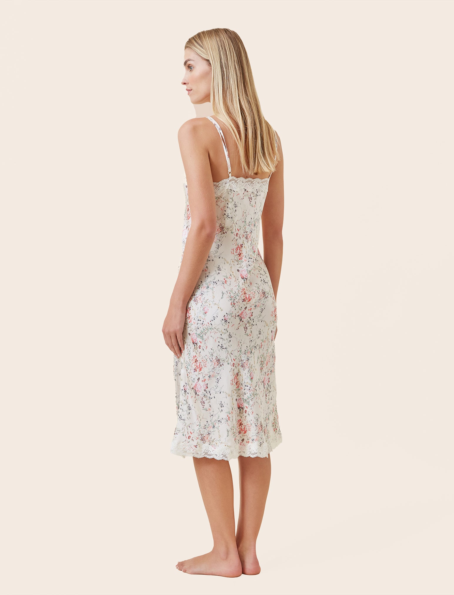 Yolly Satin Lace Slip Nightgown