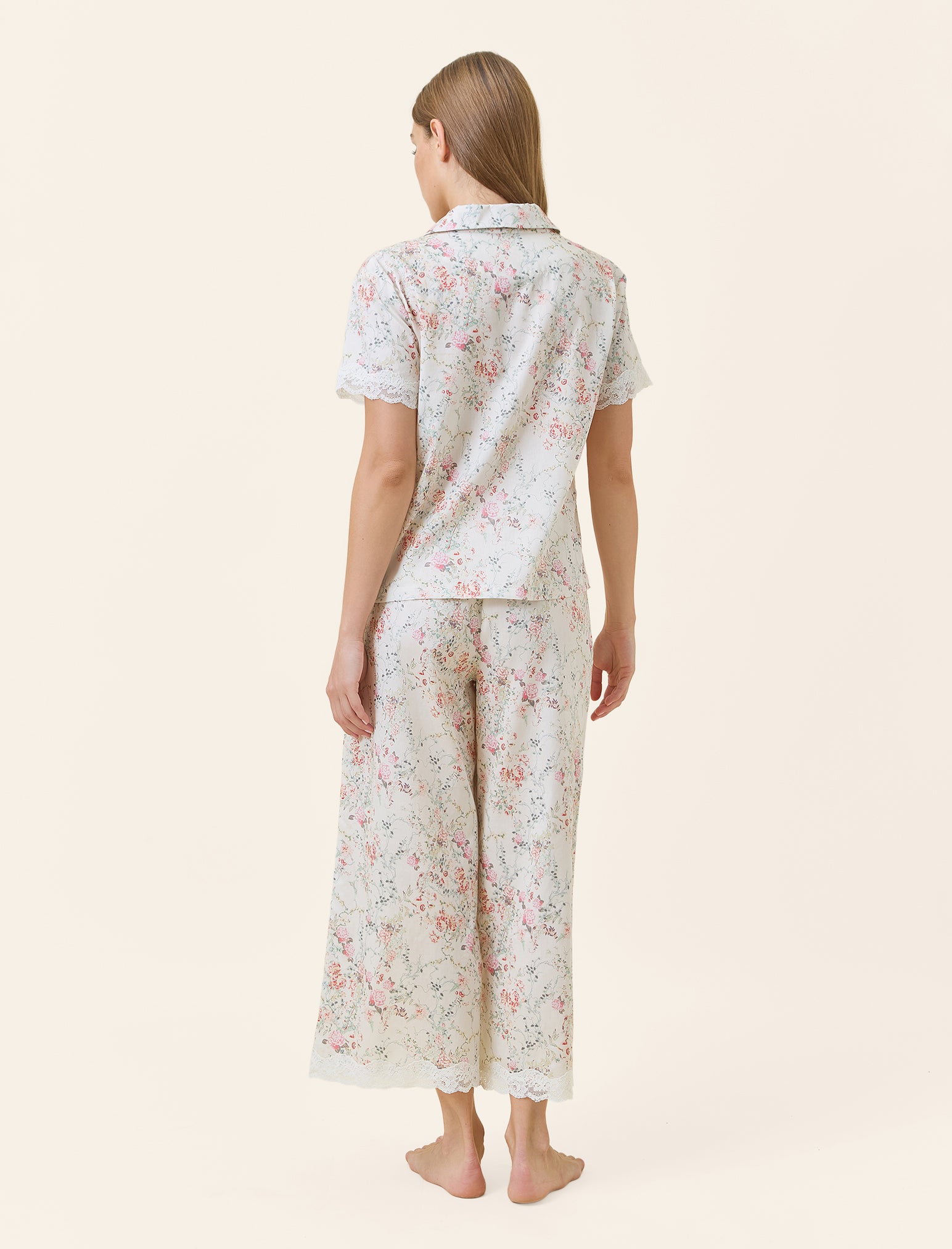 Yolly Lace Crop PJ Set
