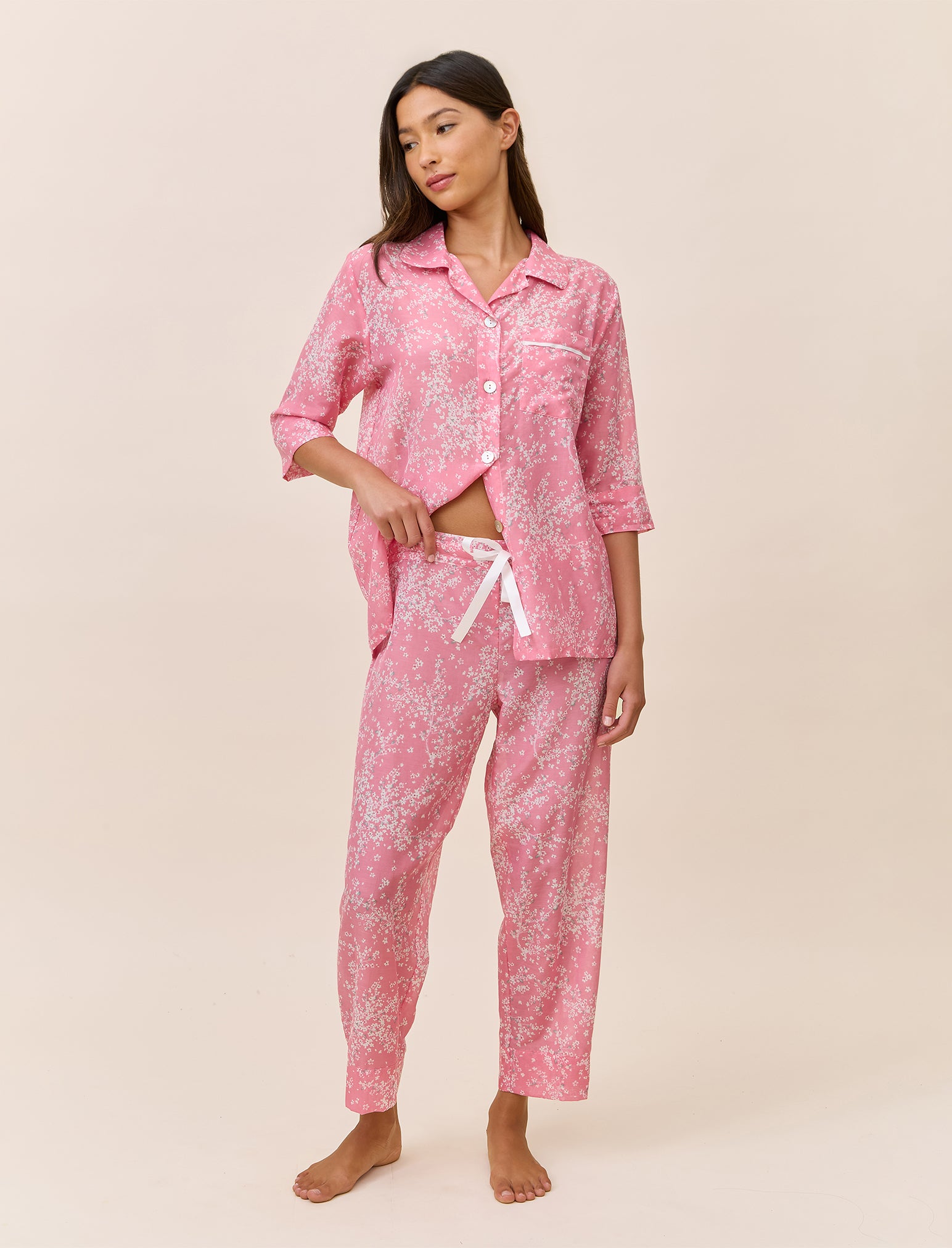 Cheri Blossom Crop PJ Set