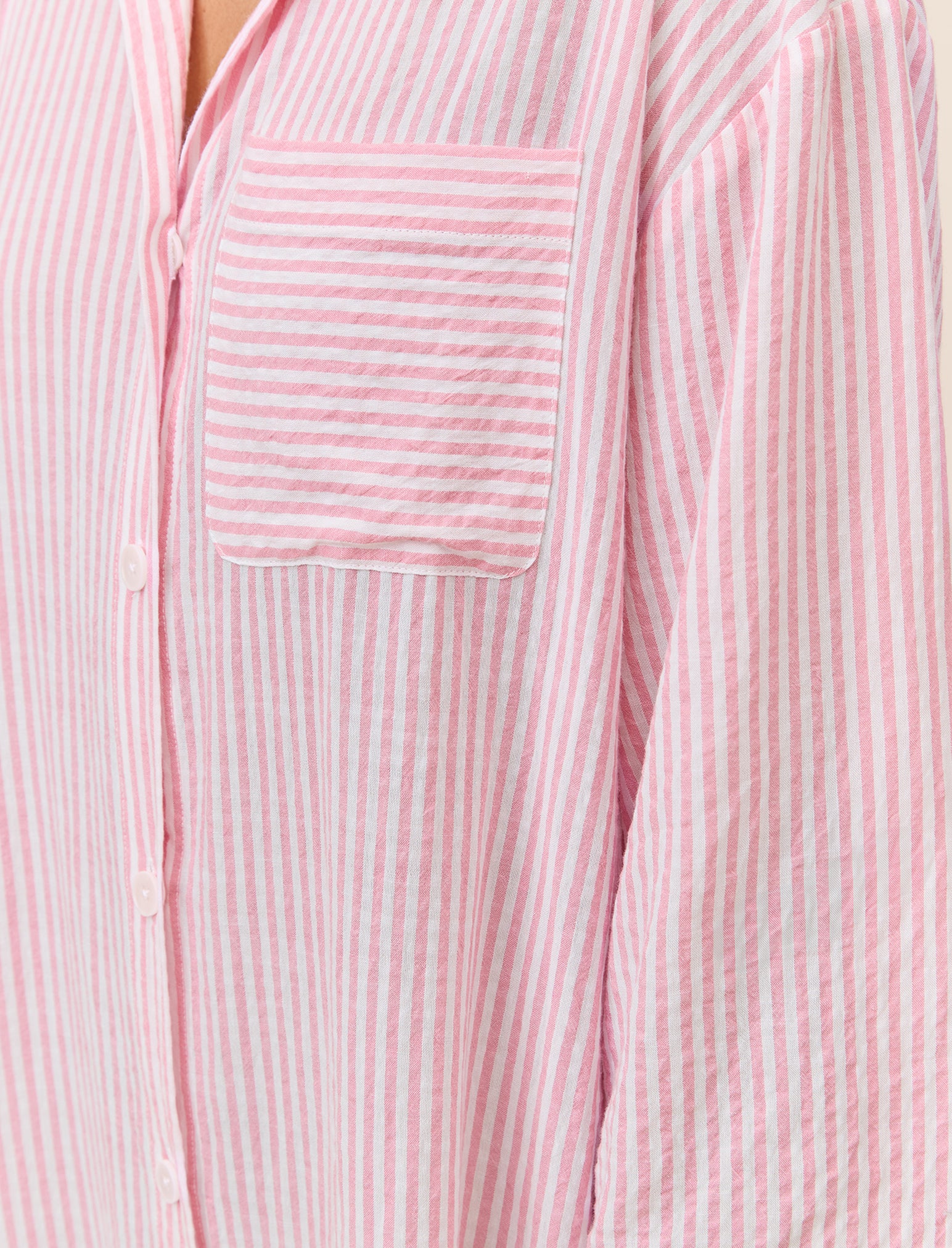 Sabine Seersucker Stripe Nightshirt