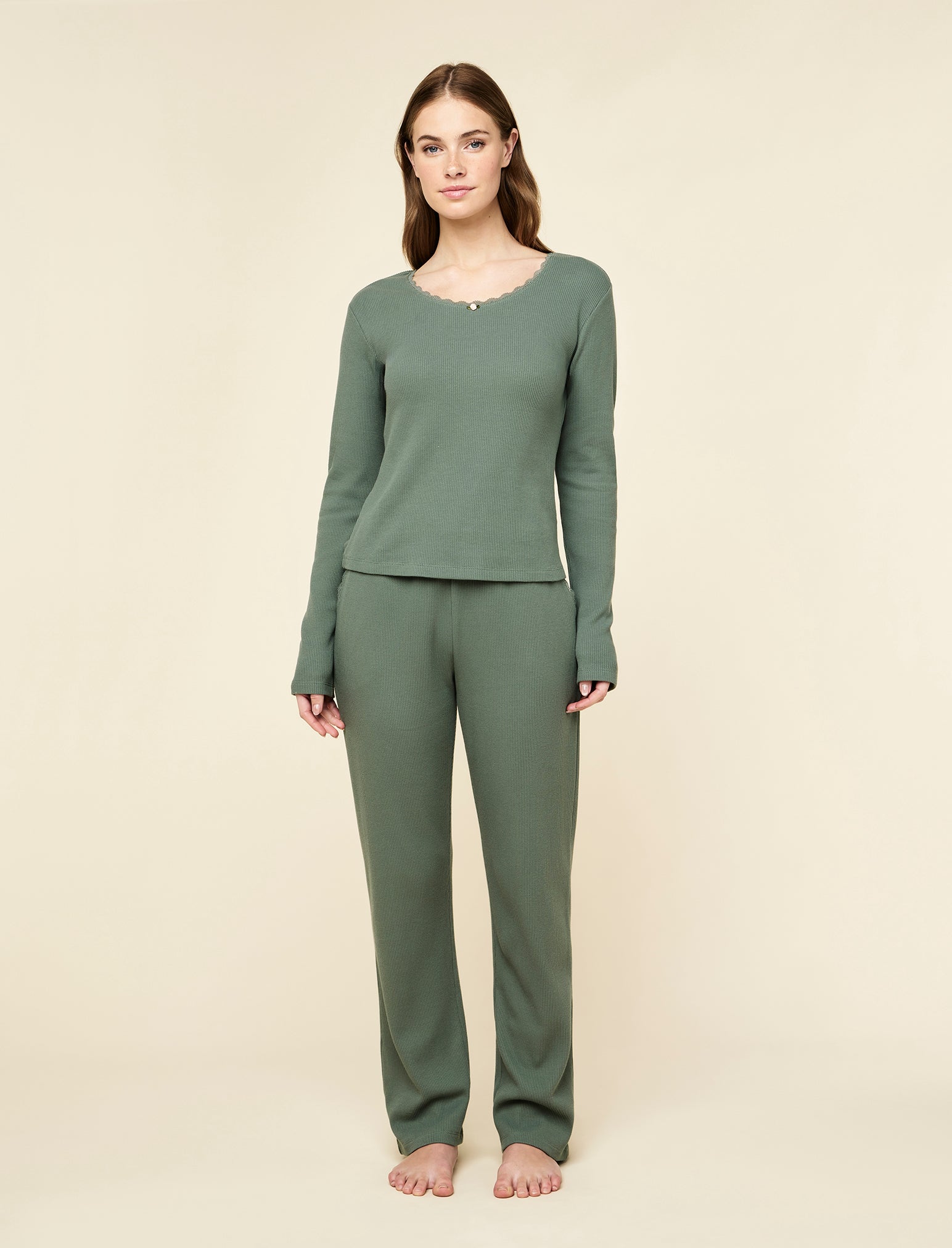 Claire Soft Cotton Waffle PJ Set