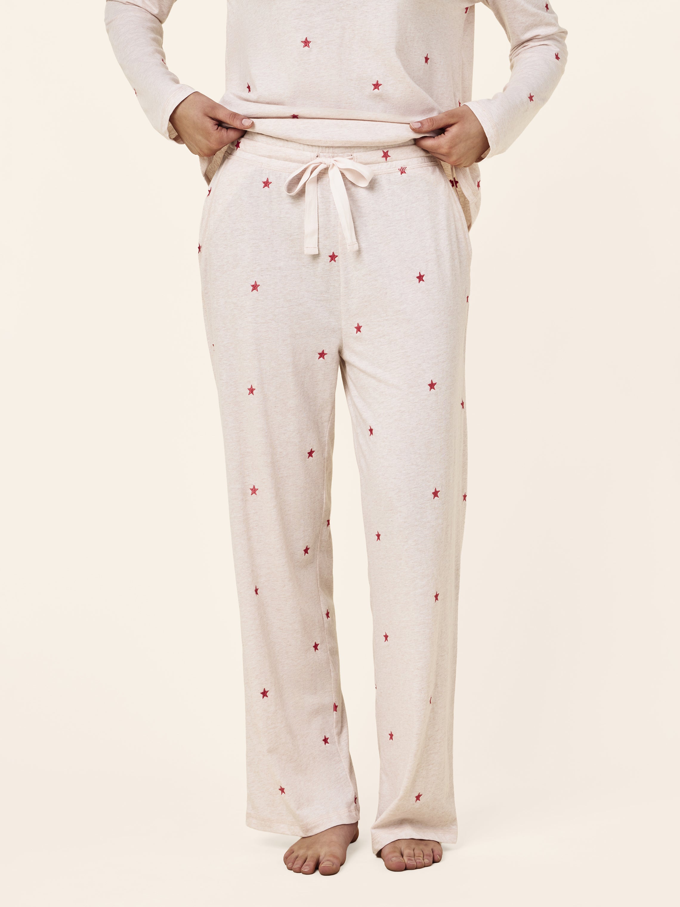 Jada Stars Cotton Long Sleeve Tee and Straight Leg Pant