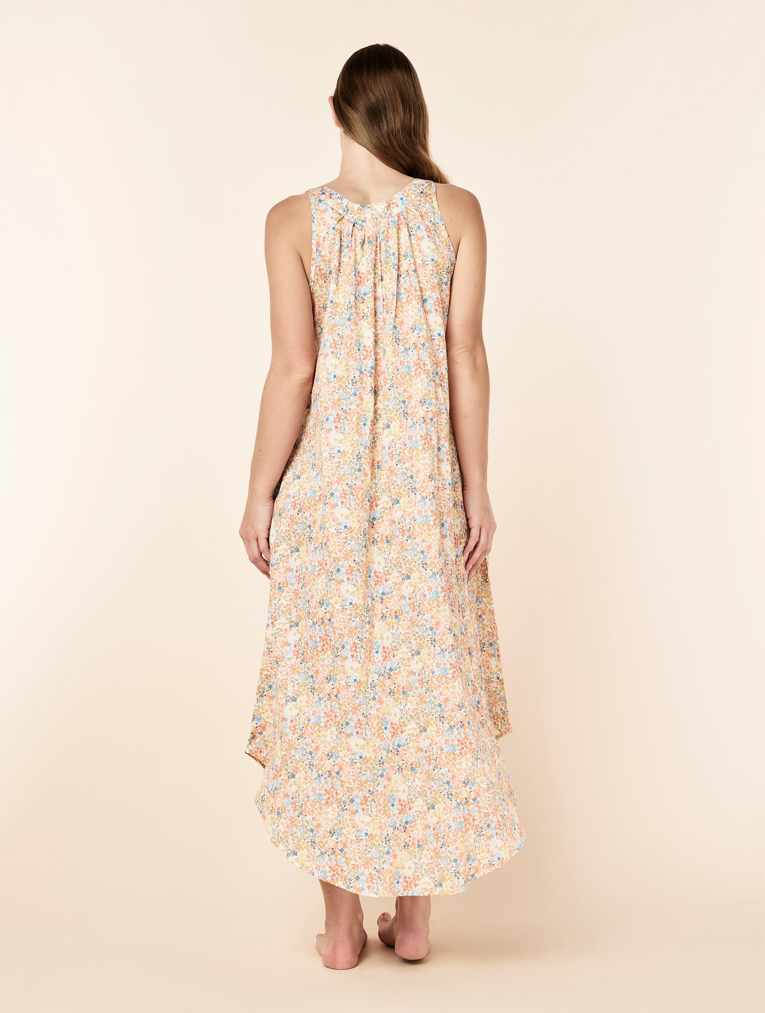 Carly Floral Panel Front Maxi Nightgown