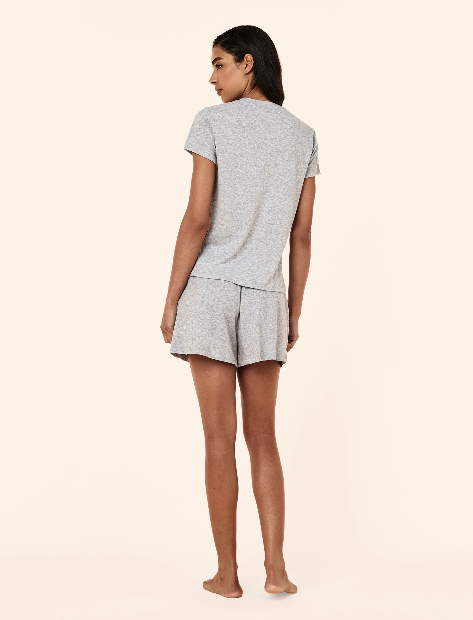 Jada Organic Cotton Knit V Neck Tee