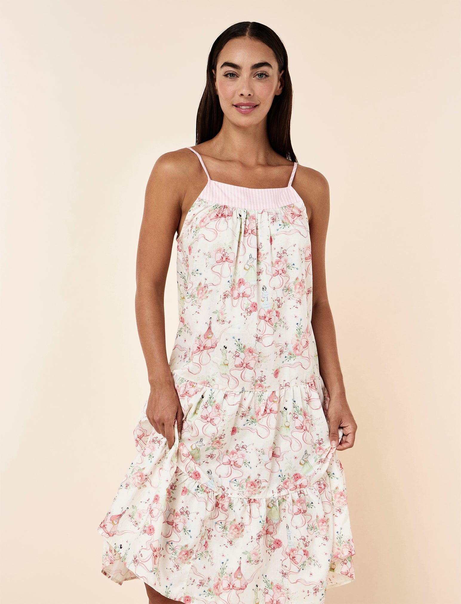 Bows in Bloom Tiered Strappy Nightie