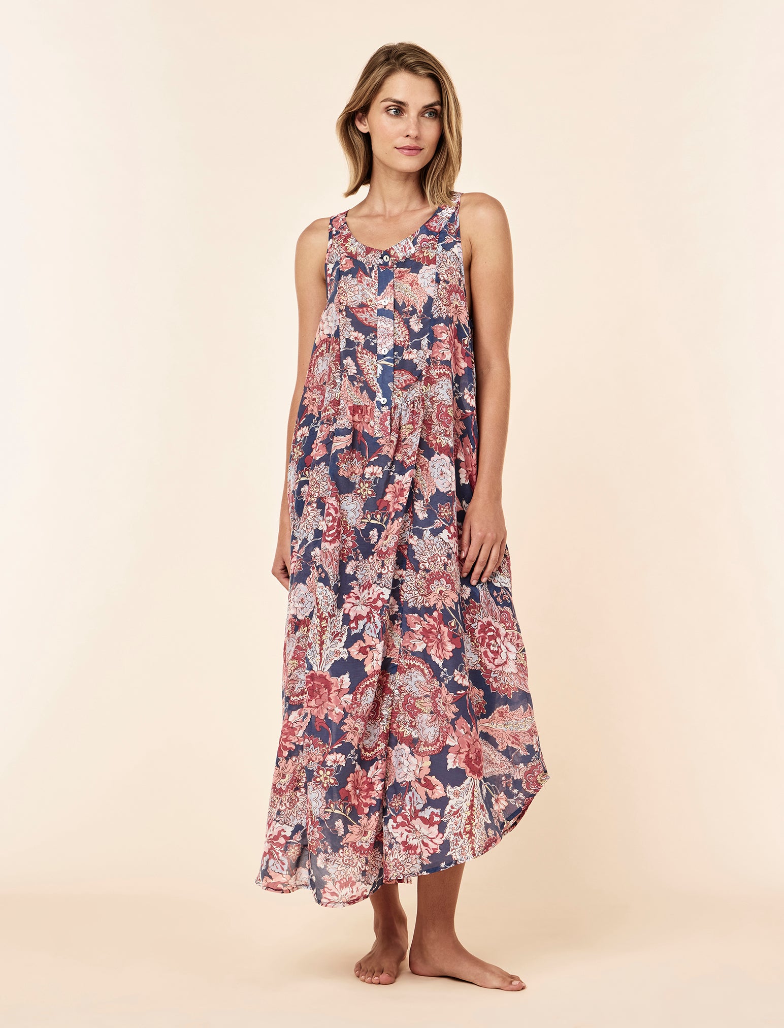 Ella Panel Front Maxi Nightgown