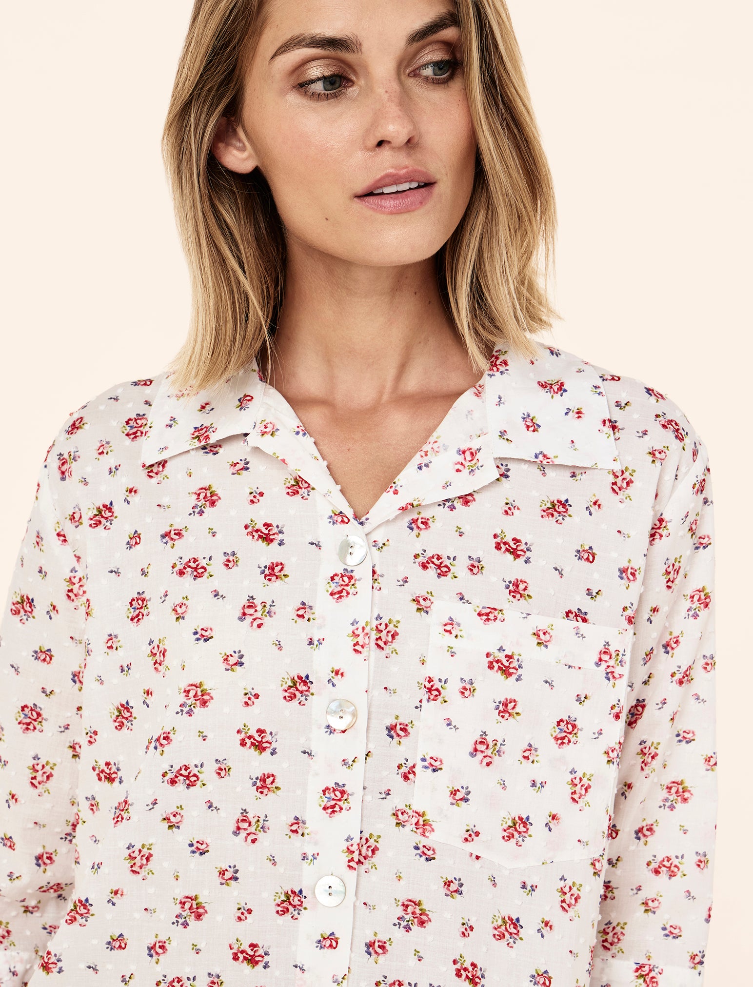 Swiss Dot Crop PJ Set