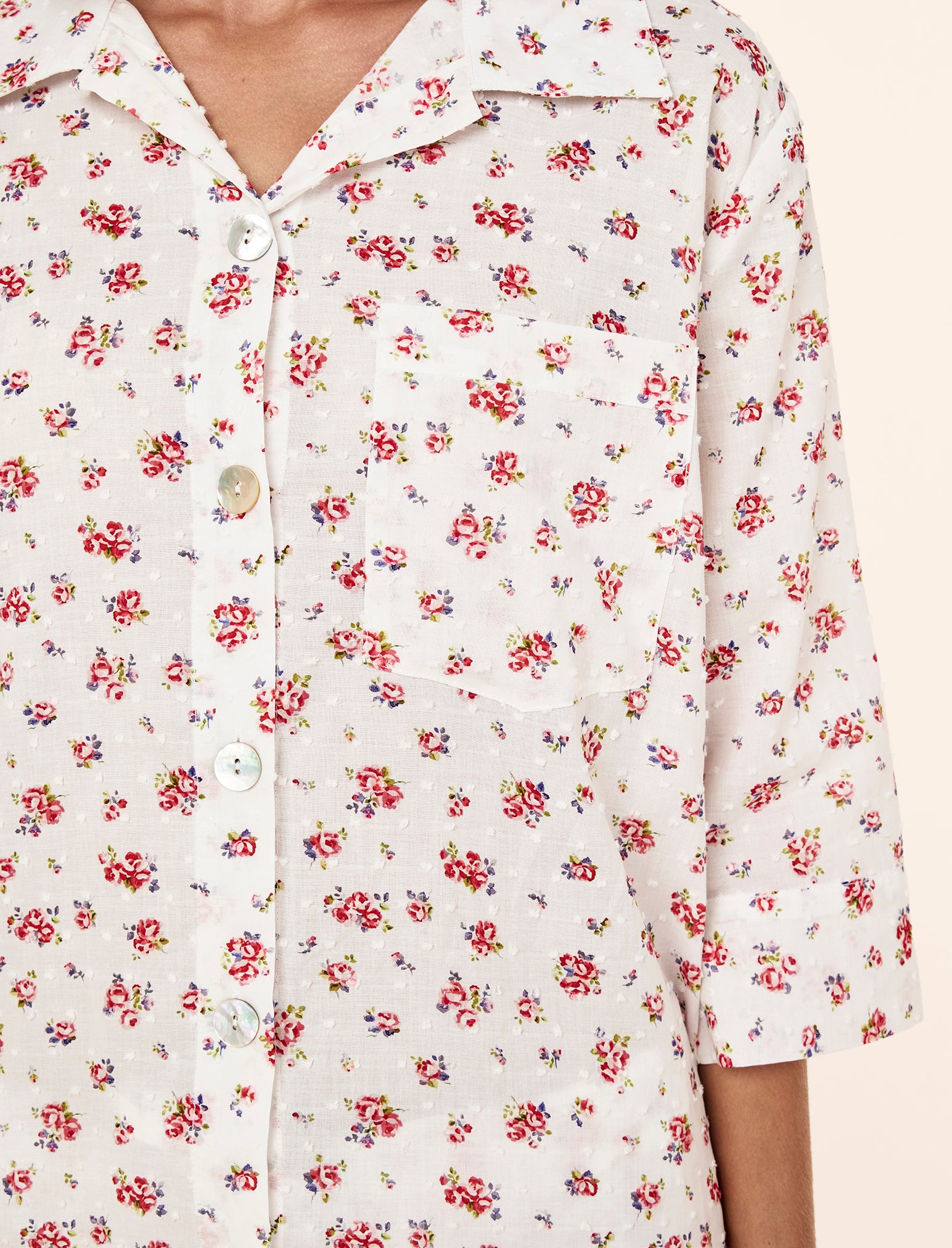 Swiss Dot Crop PJ Set