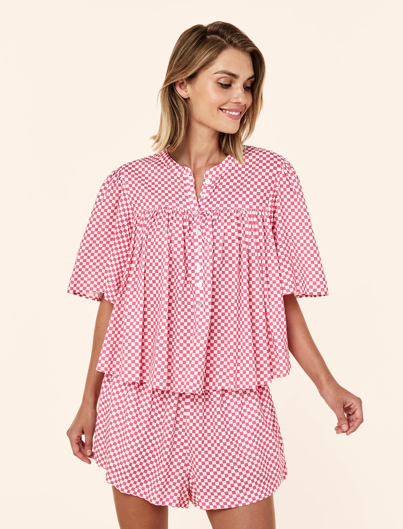 Anais Gathered Boxer PJ Set