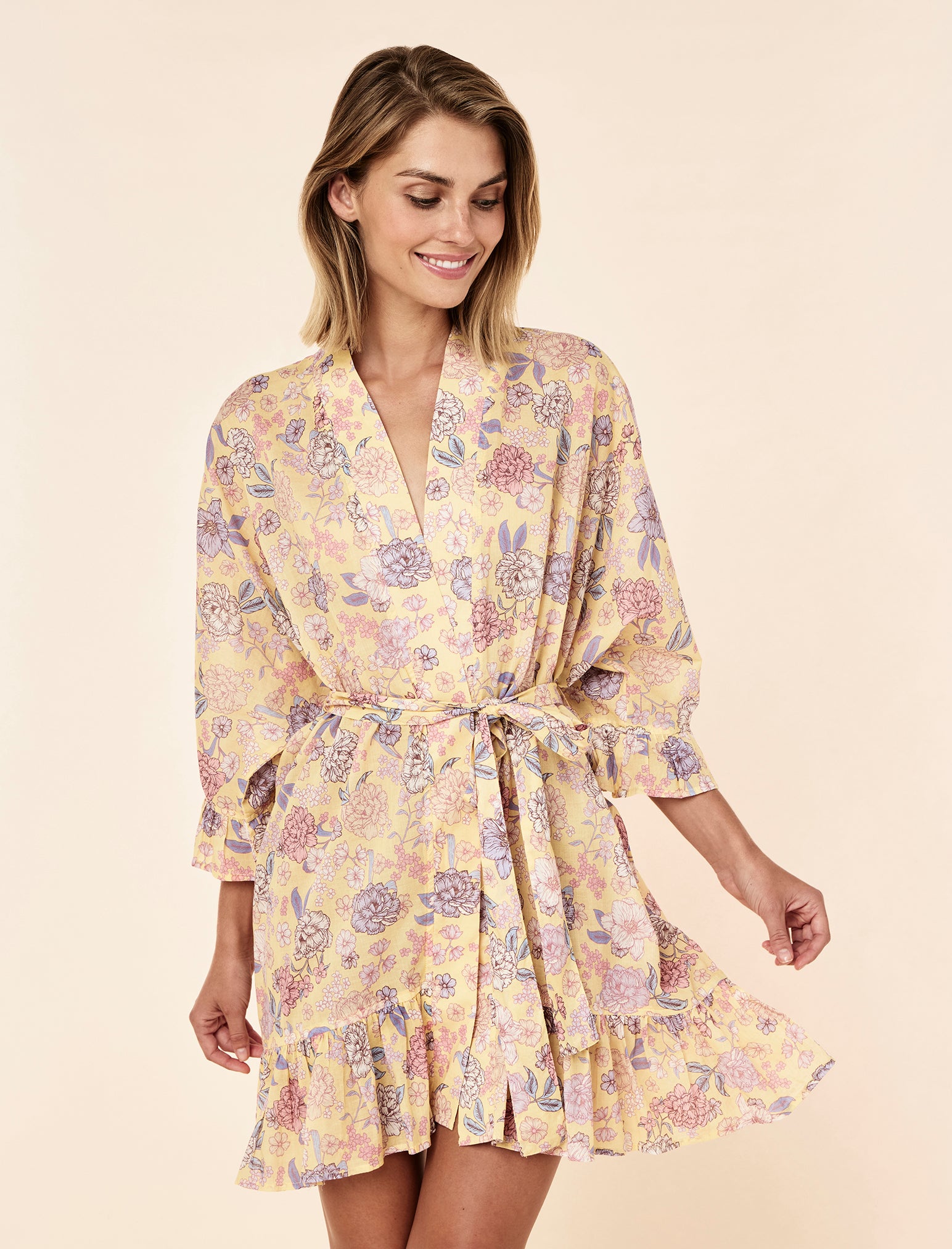 Karolina Midi Frill Robe
