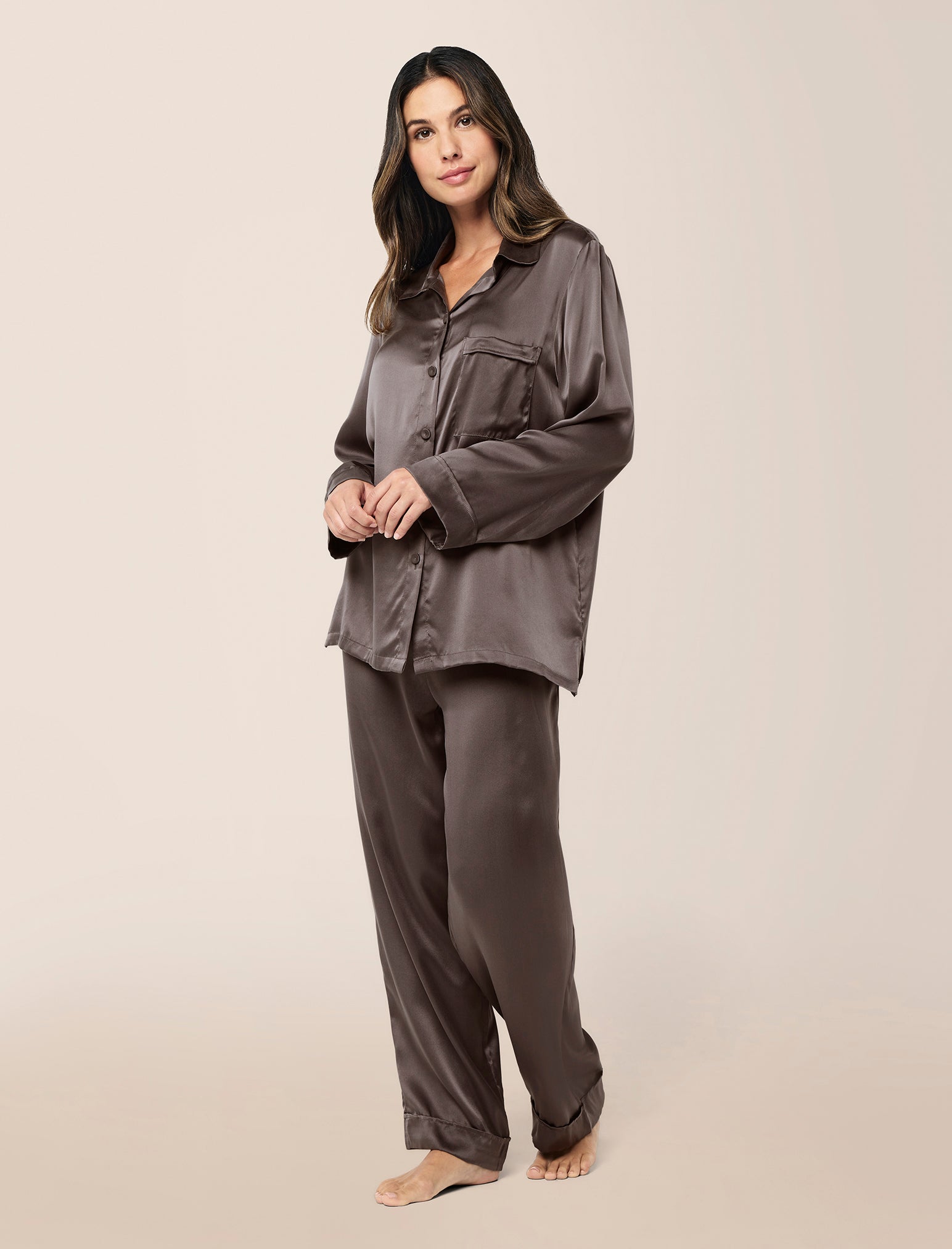 Audrey Washable Silk Full Length PJ Set