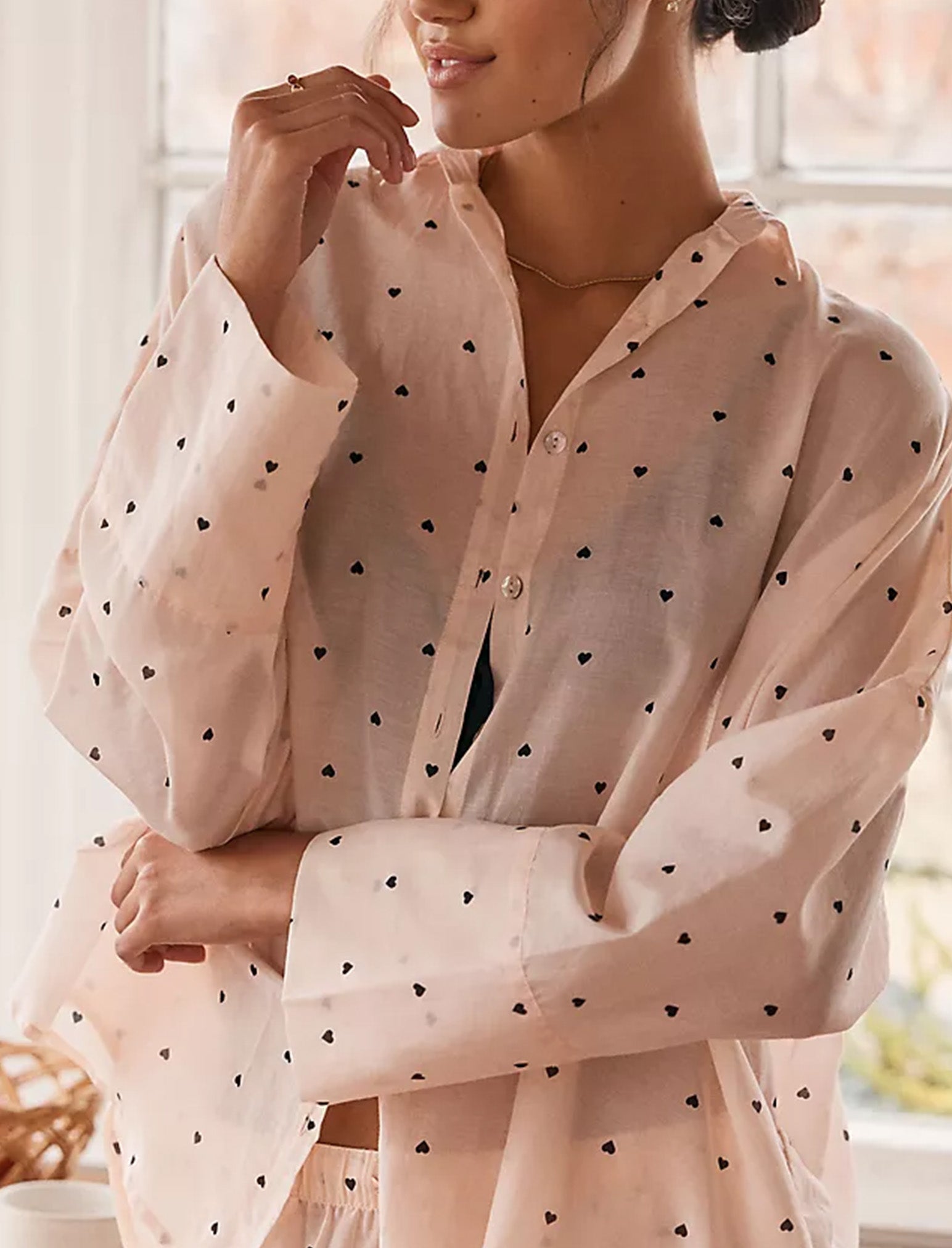 Hearts Full Length PJ Set