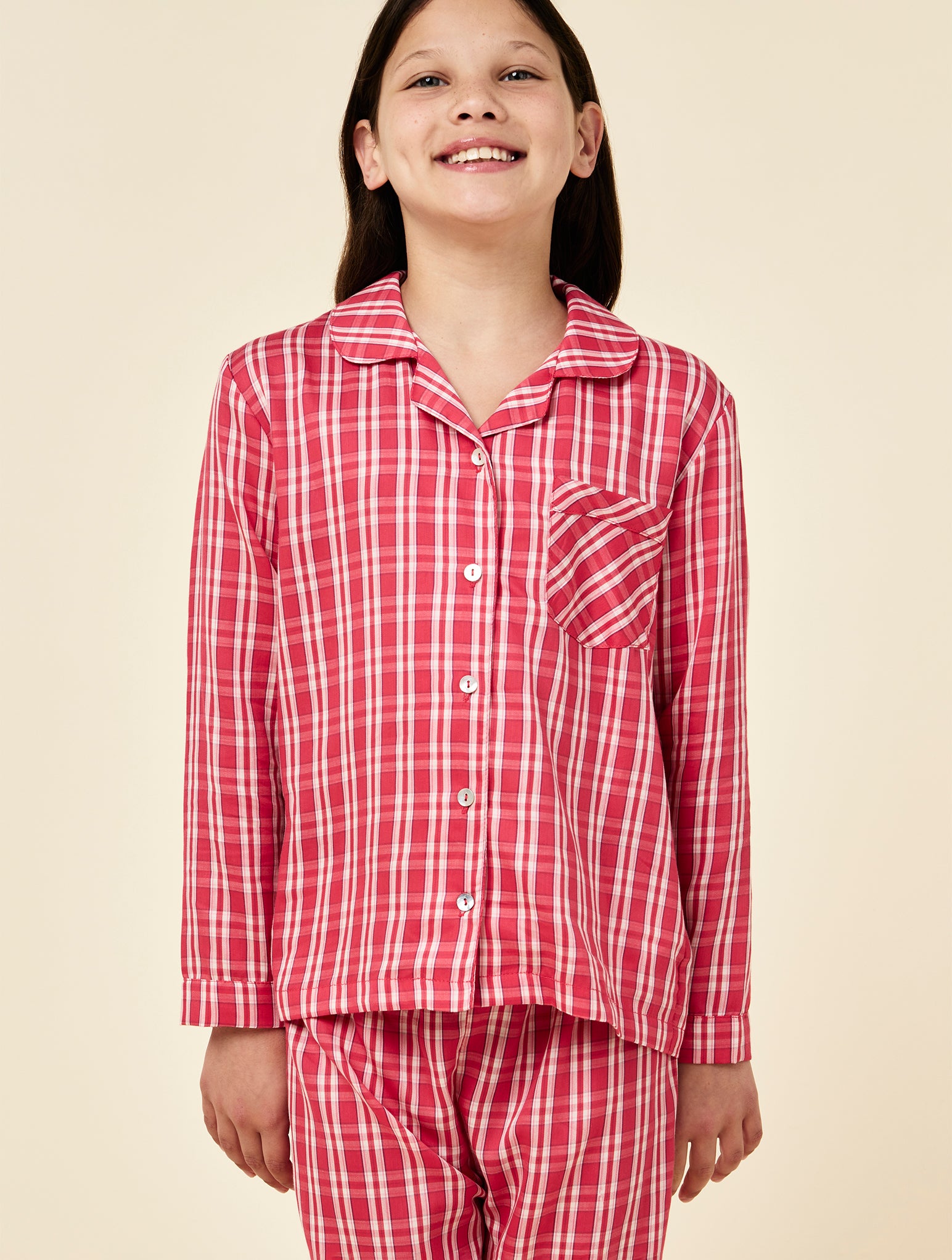 Kids Holiday Plaid Full Length PJ Set