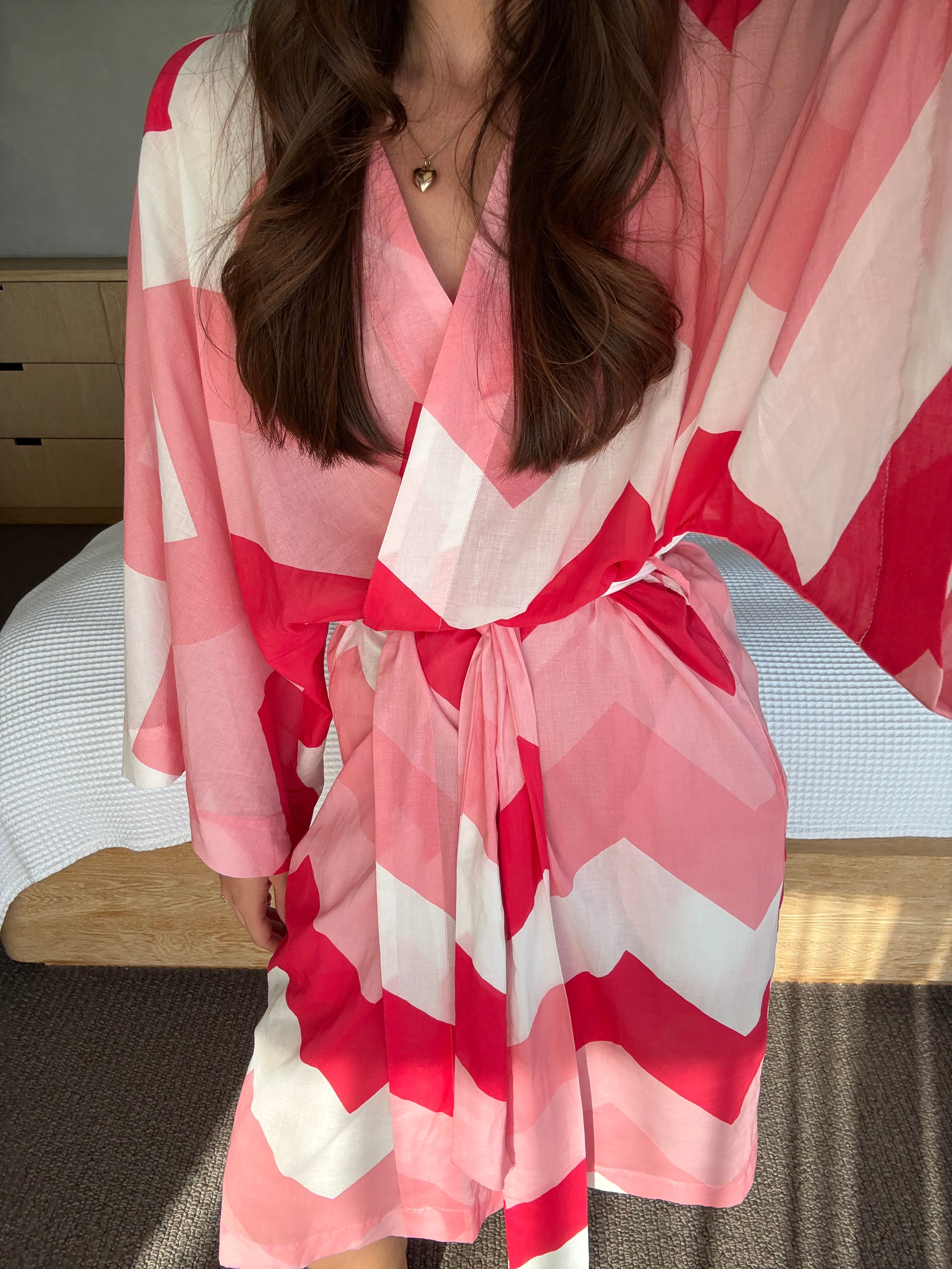 Ava Kimono Midi Robe