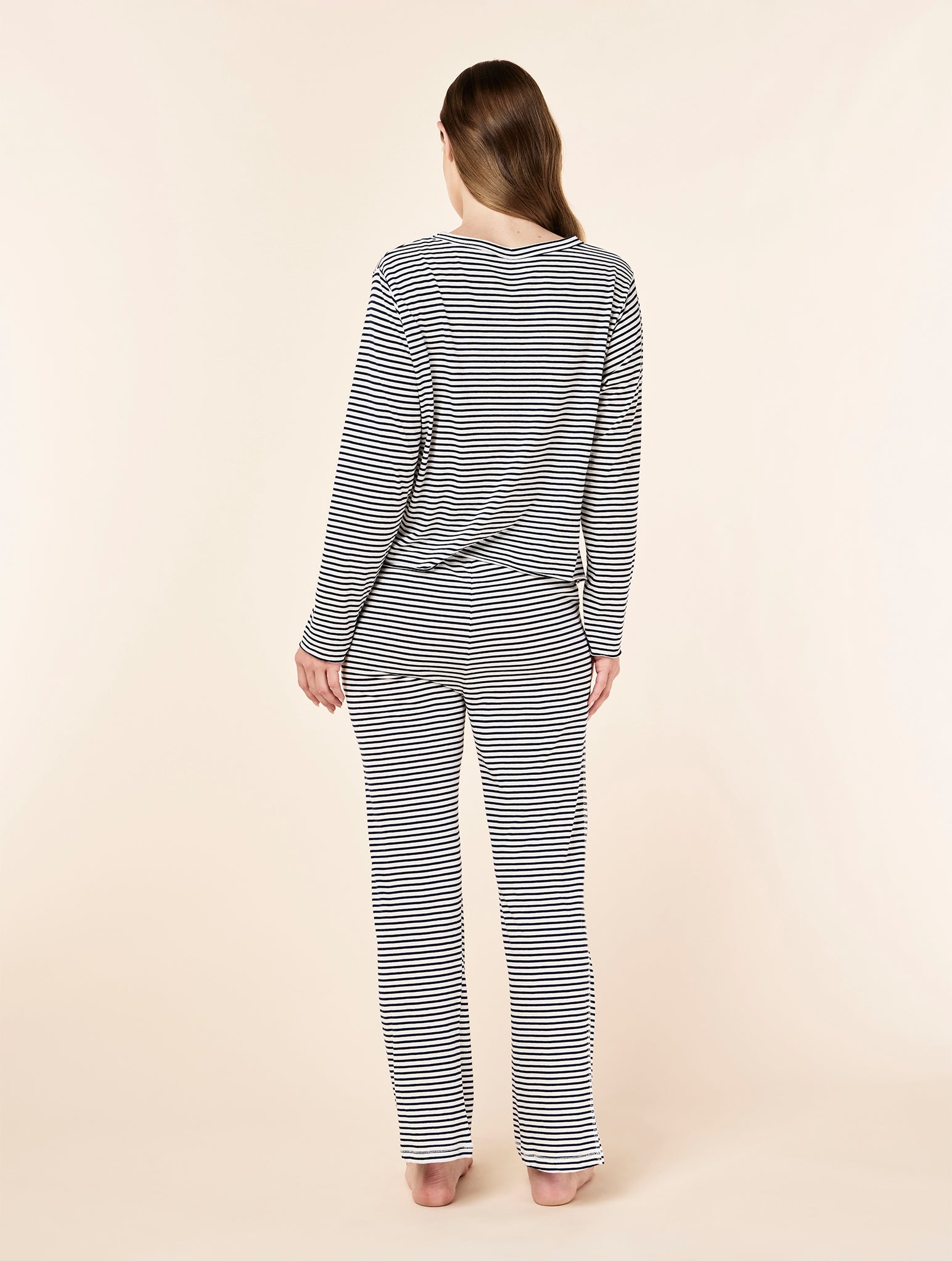 Jada Organic Cotton Boxy Long Sleeve Tee & Straight Leg Pant