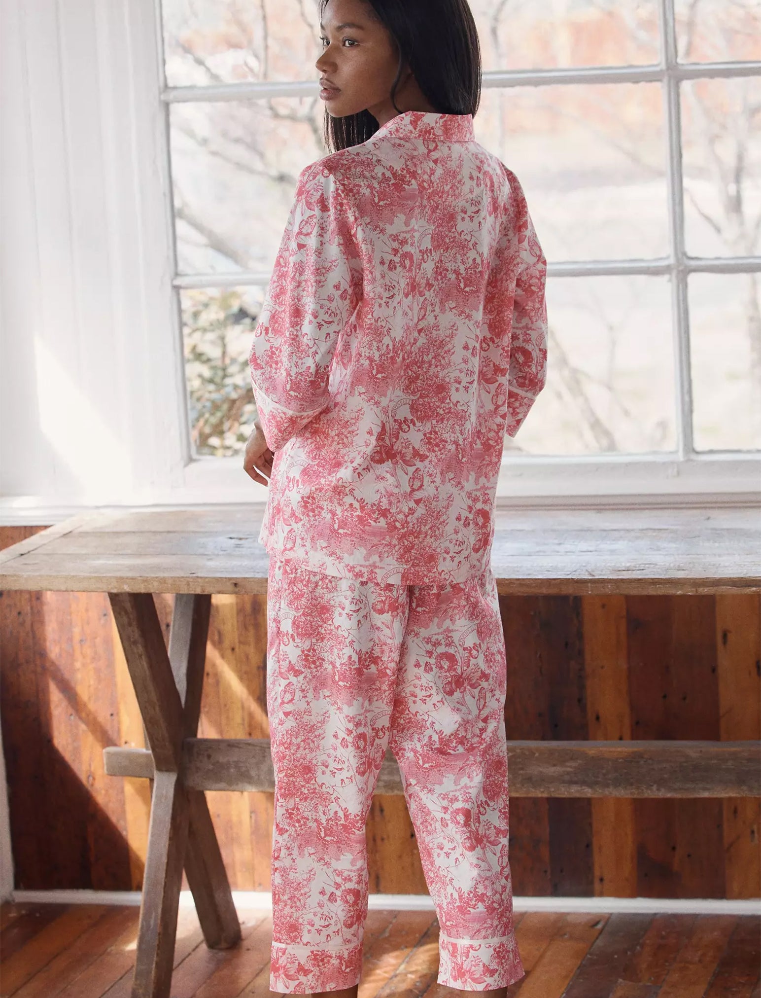 Toile De Jouy Crop PJ Set