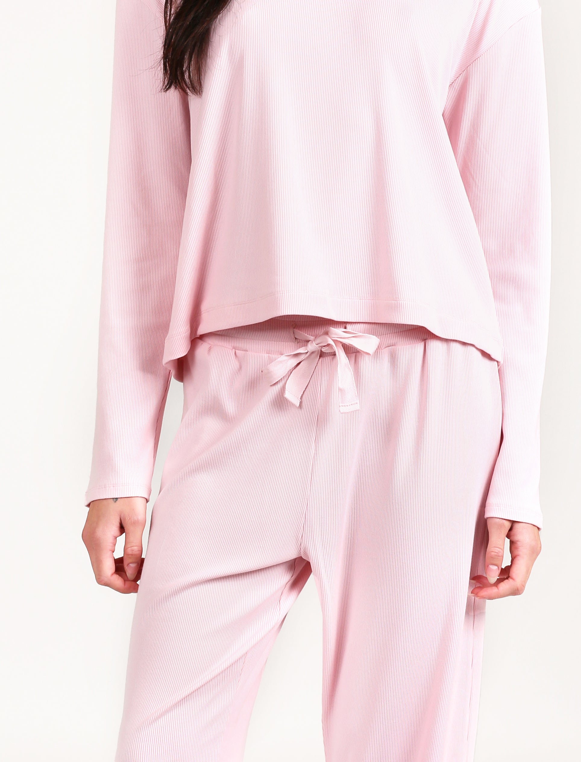 Luxe Rib Modal Boxy Tee and Wide Leg Pant