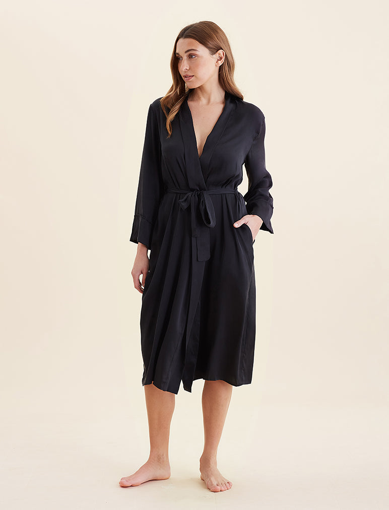 Audrey Washable Silk Long Robe