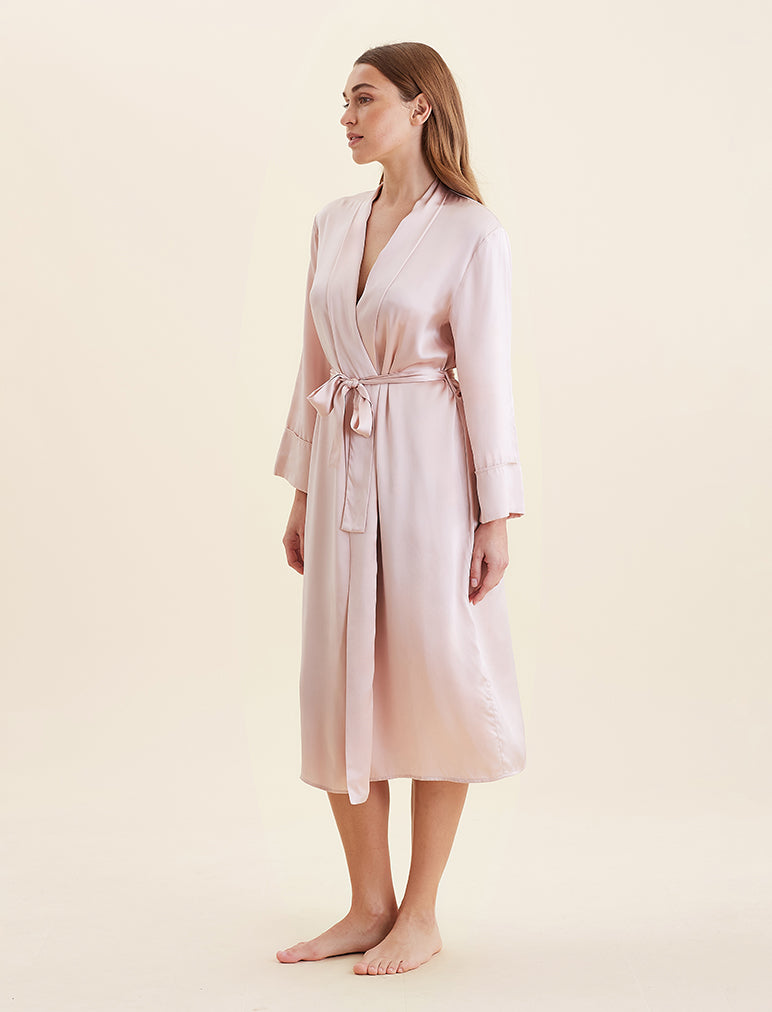 Audrey Washable Silk Long Robe