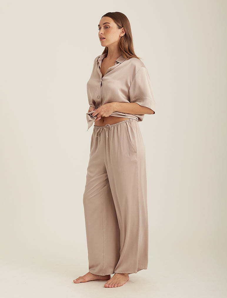 Audrey Washable Silk Wide Leg Pant