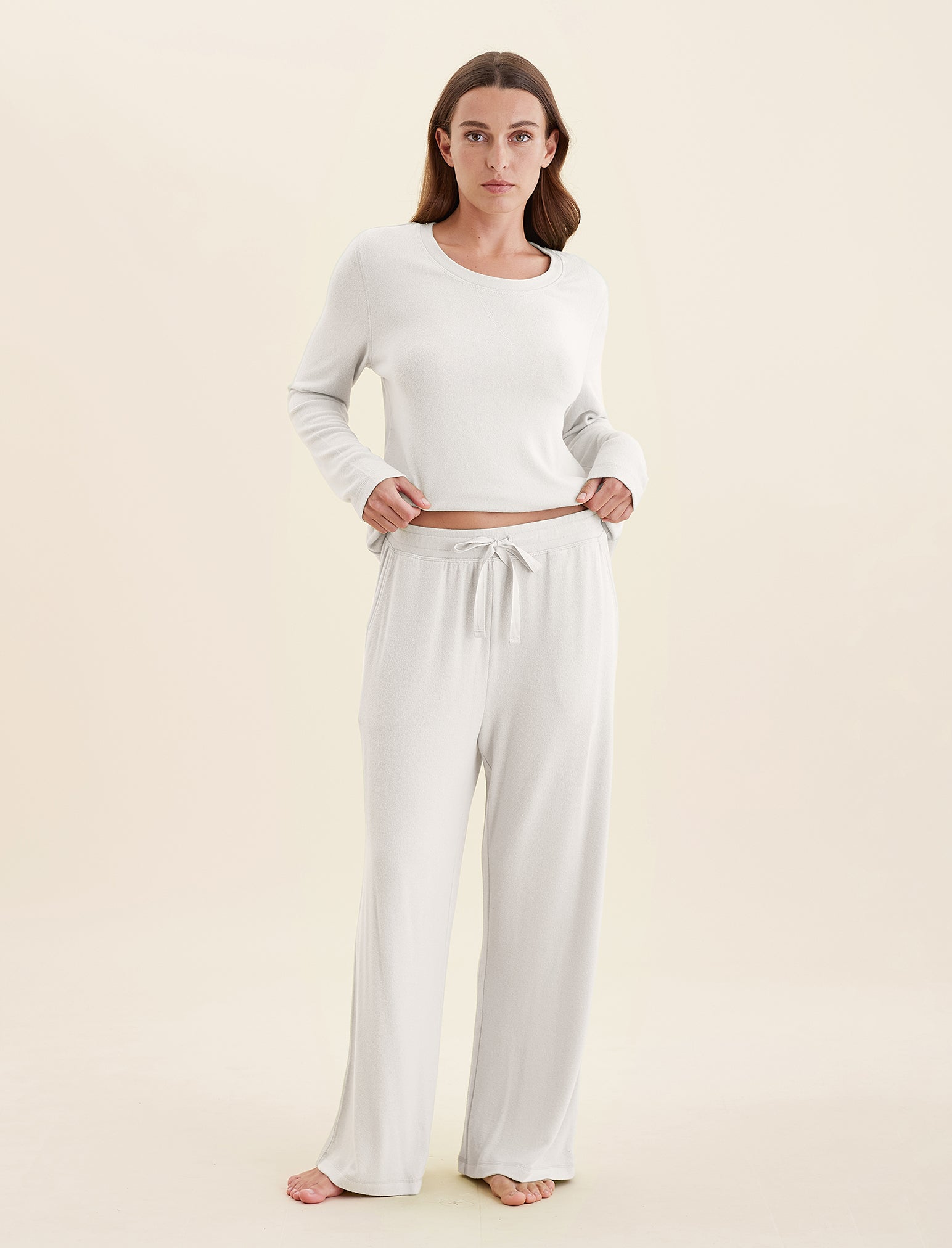 Feather Soft Top & Wide Leg Pant Set