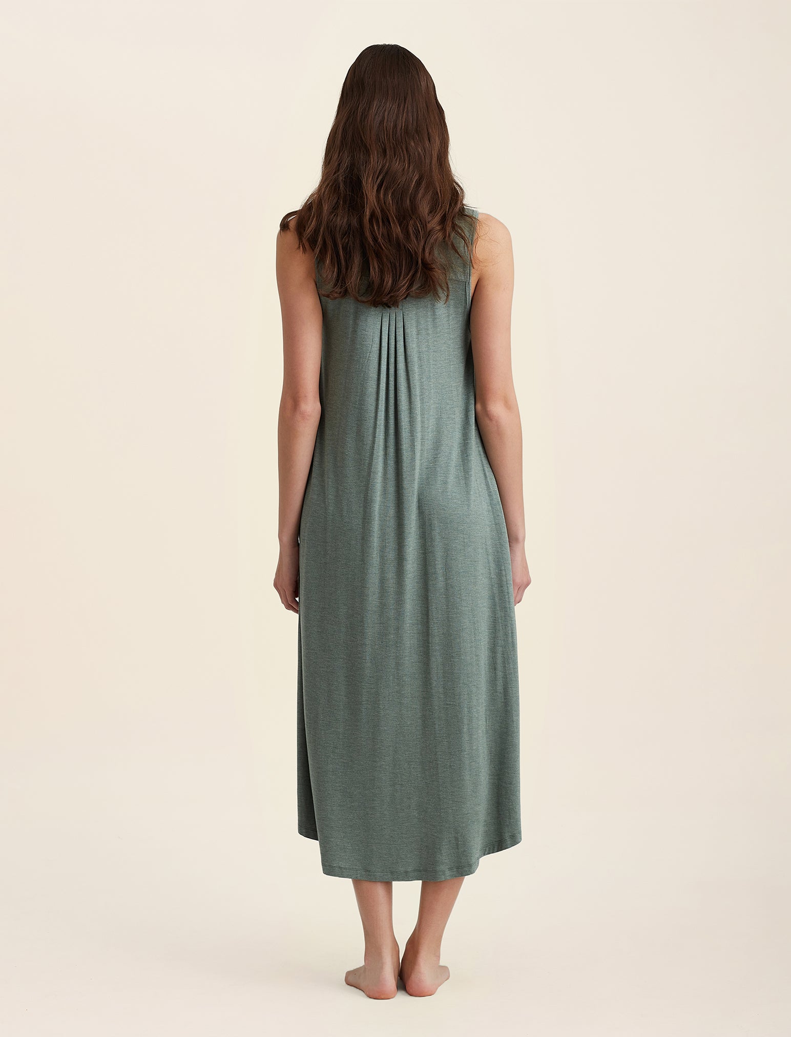 Kate Modal Soft Pleat Front Maxi Nightgown