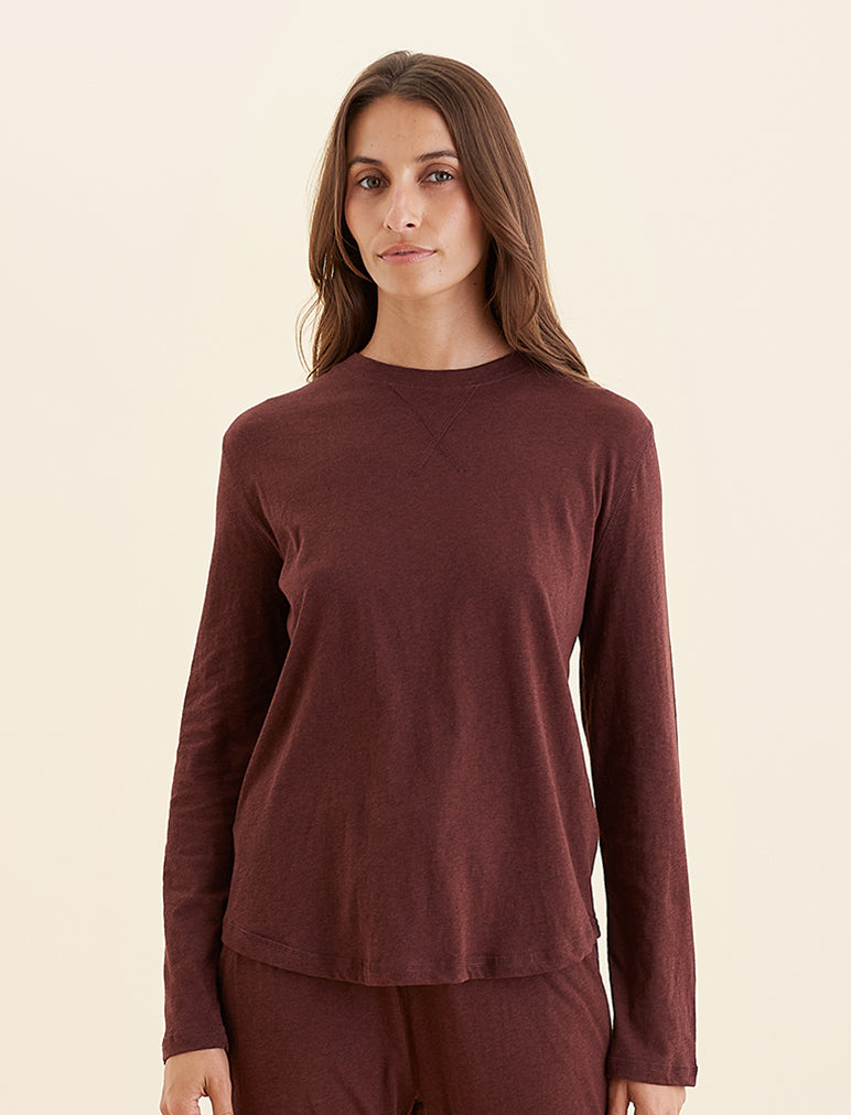 Jada Organic Cotton Long Sleeve Knit Tee