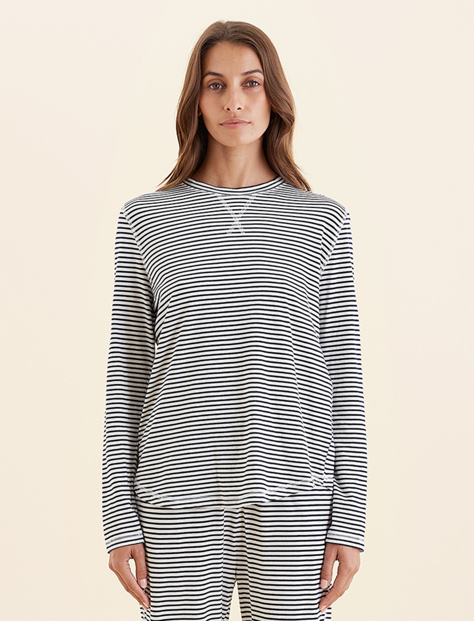 Jada Organic Cotton Knit Long Sleeve Tee