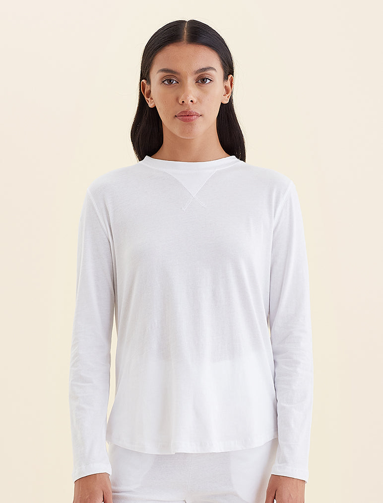 Jada Organic Cotton Long Sleeve Knit Tee