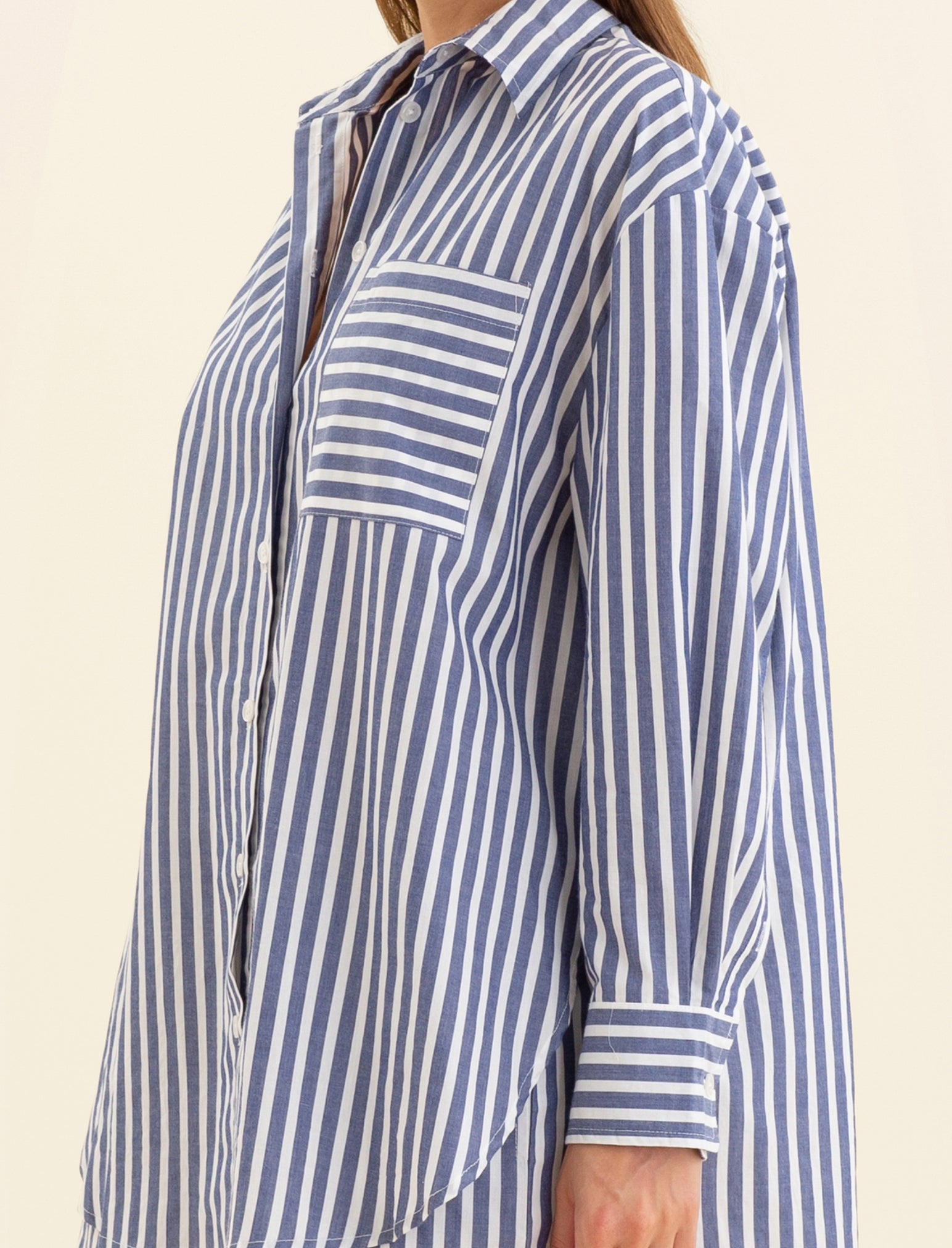 Cotton Stripe Shirting Boxer PJ Set