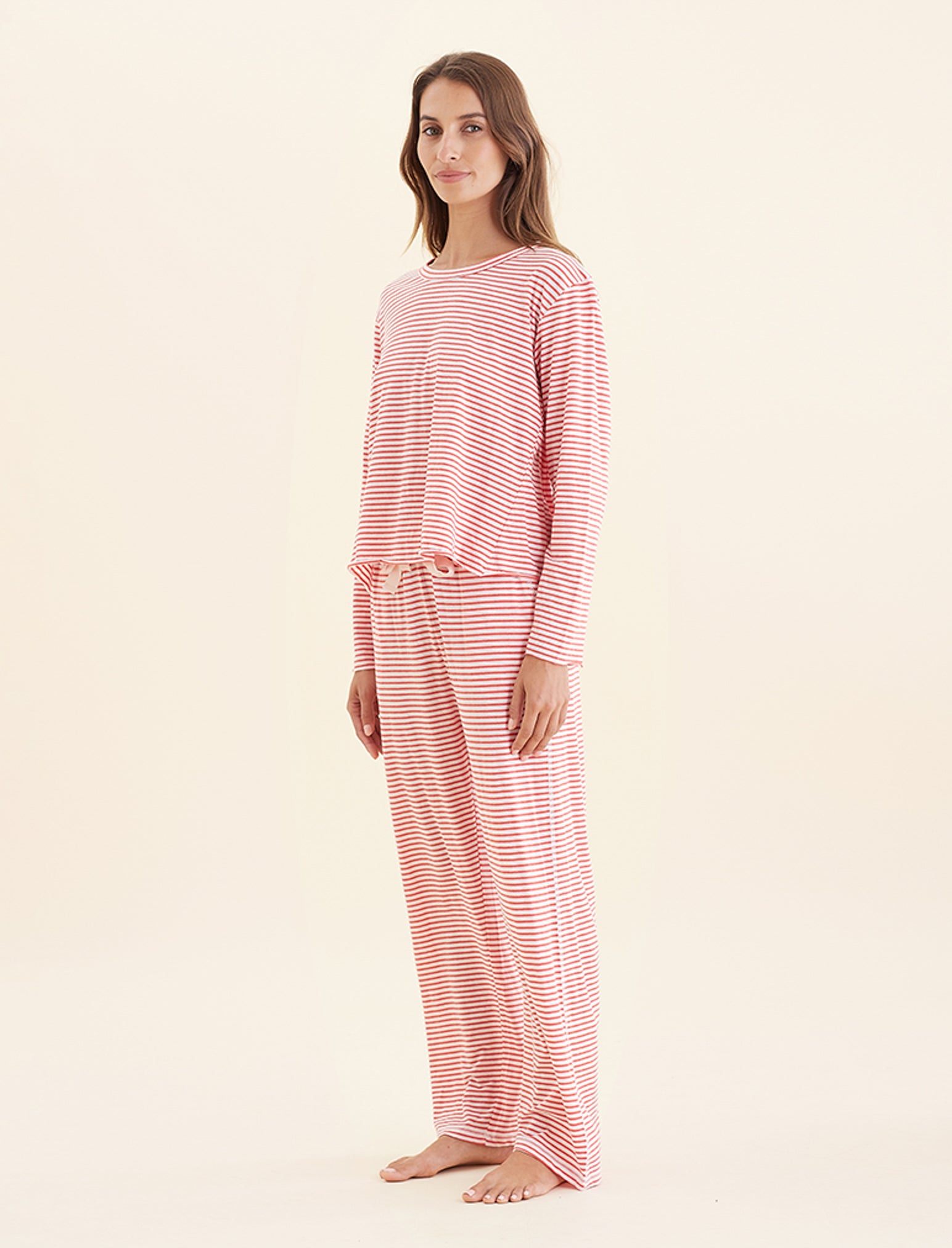 Jada Organic Cotton Boxy Long Sleeve Tee & Straight Leg Pant