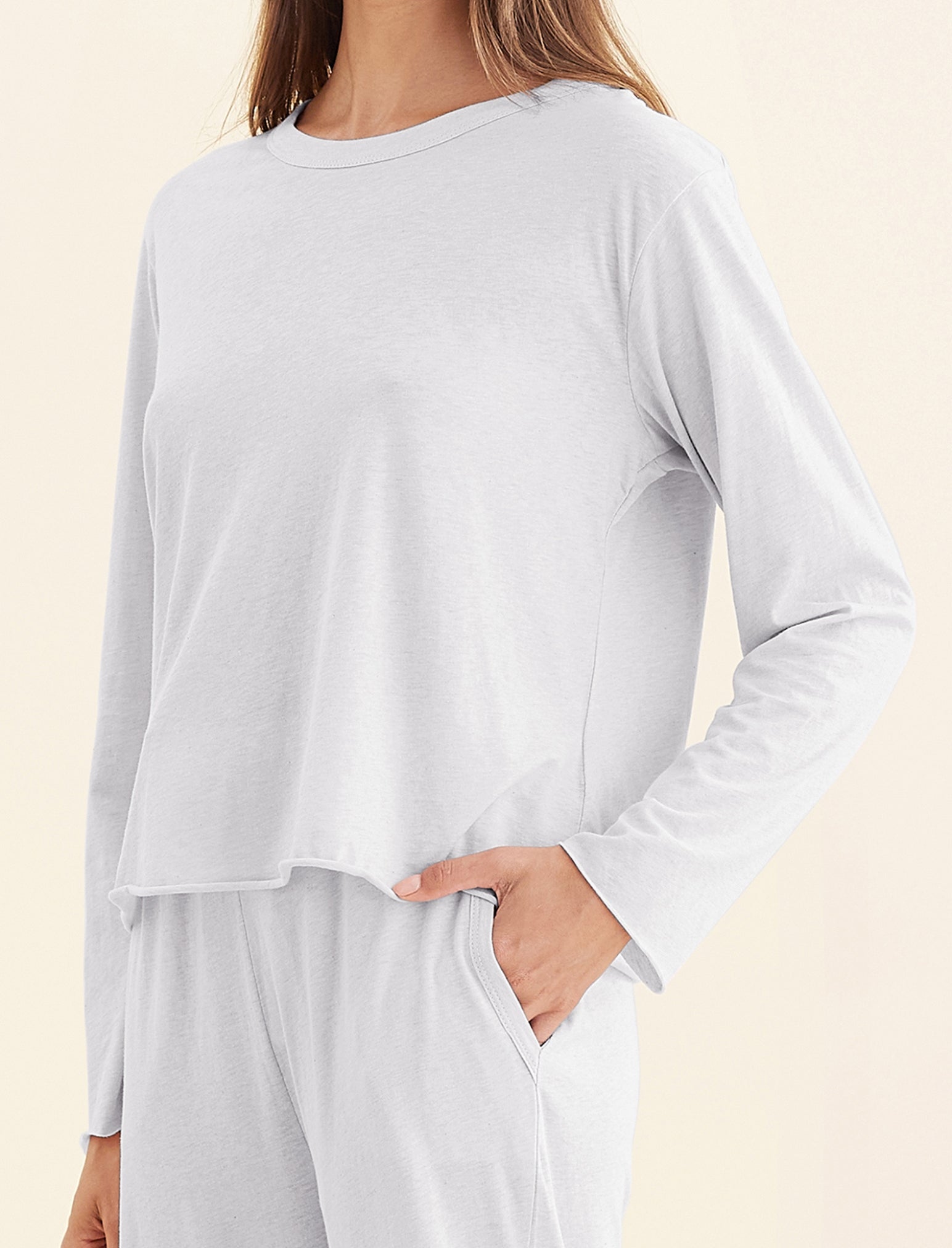 Jada Organic Cotton Knit Long Sleeve Boxy Tee