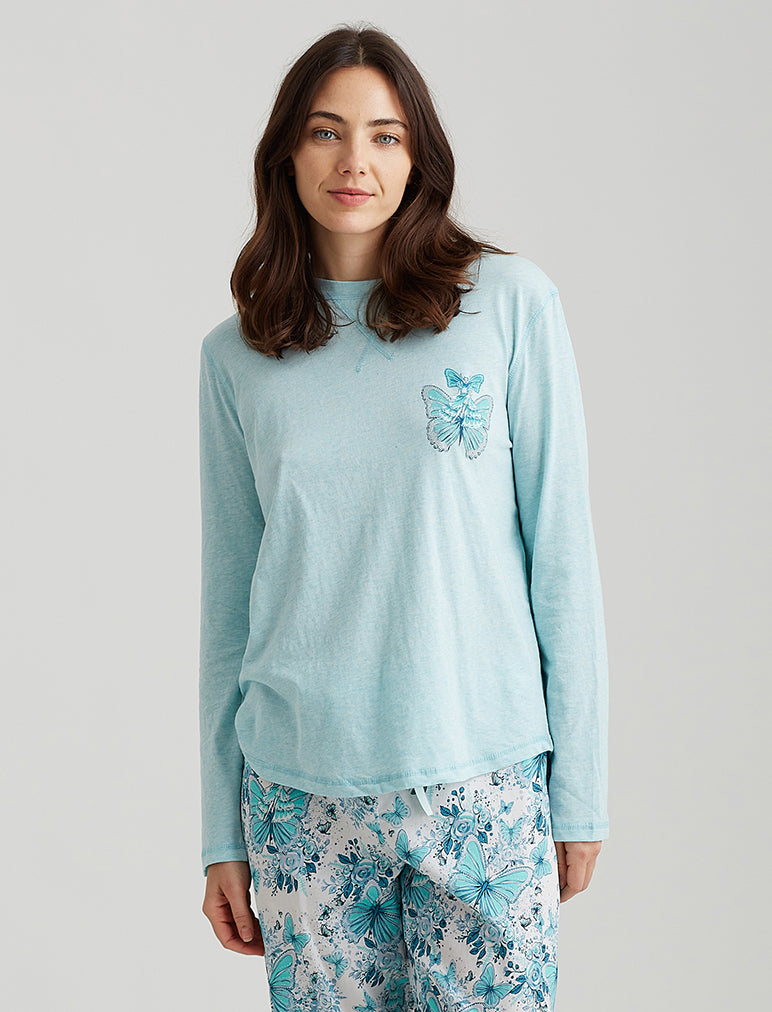 Megan Hess Butterfly Long Sleeve Print Tee