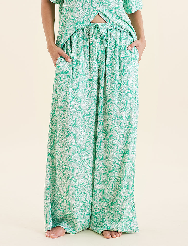 Sophia Paisley Wide Leg Pant