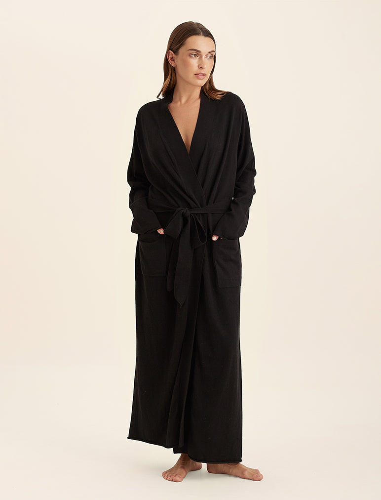 Cotton Cashmere Maxi Robe