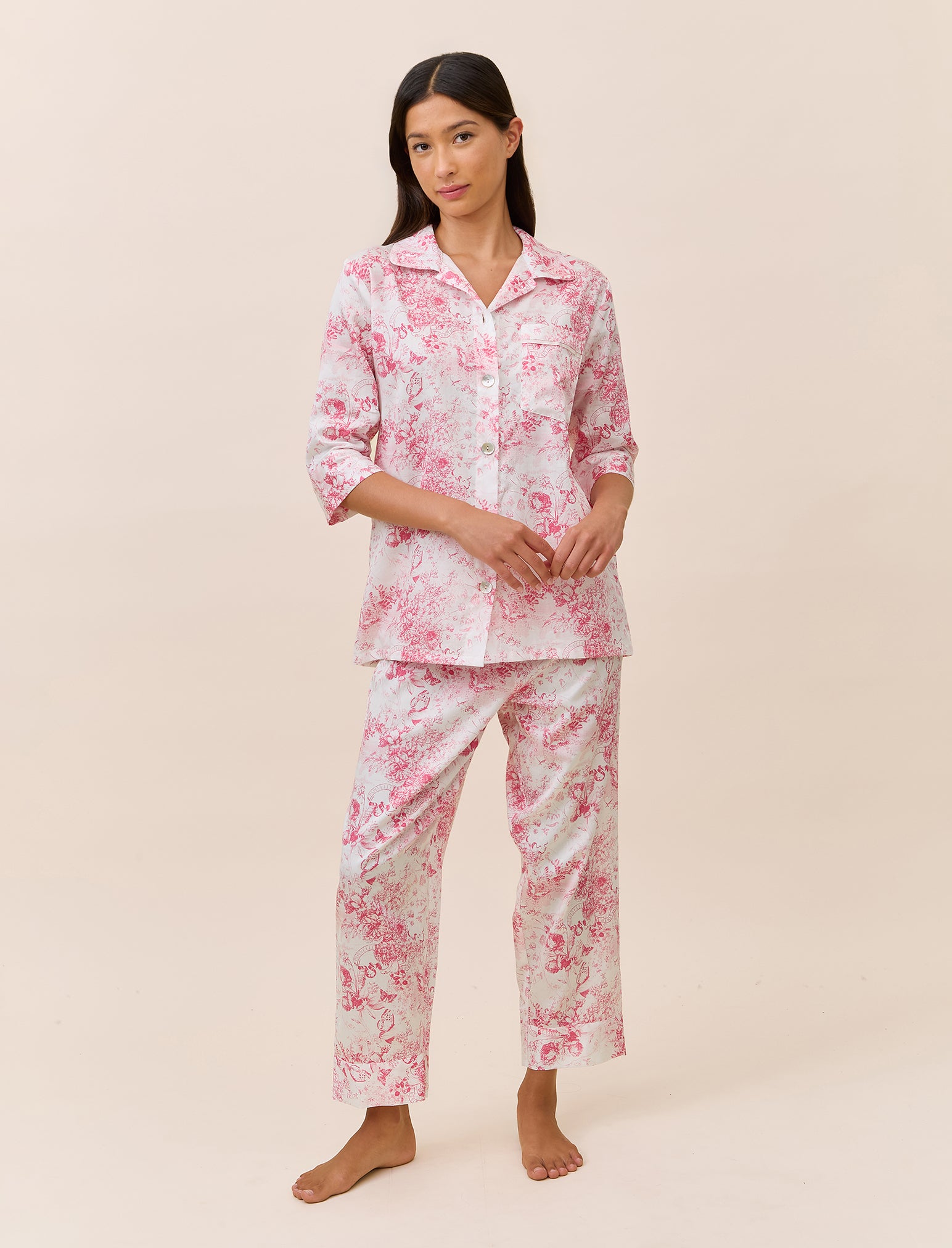 Toile De Jouy Crop PJ Set