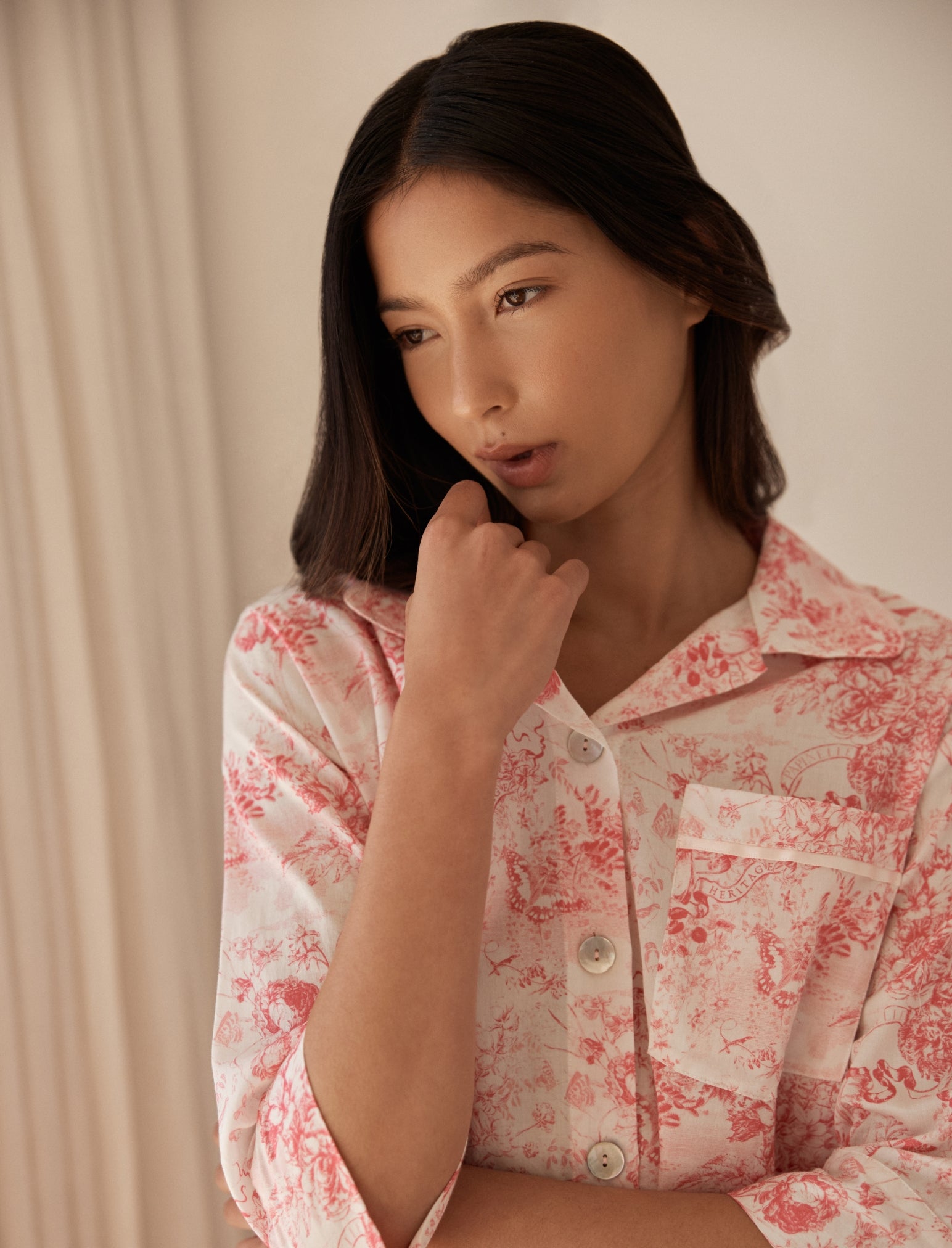 Toile De Jouy Crop PJ Set