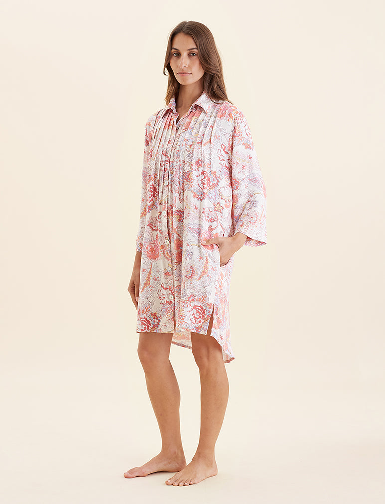 Ella Cozy Pleat Front Nightgown