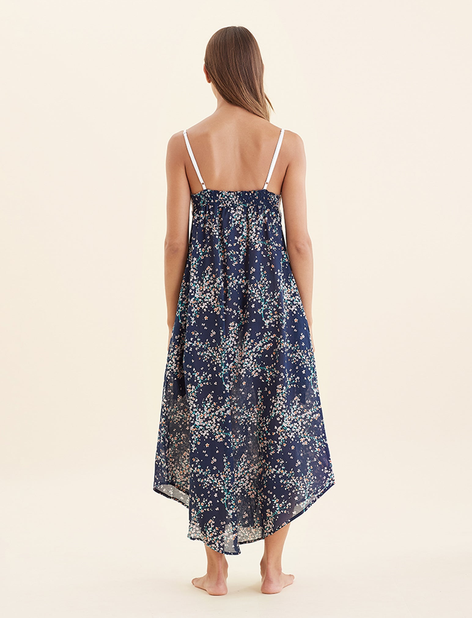 Cheri Blossom Lace Front Maxi Nightgown