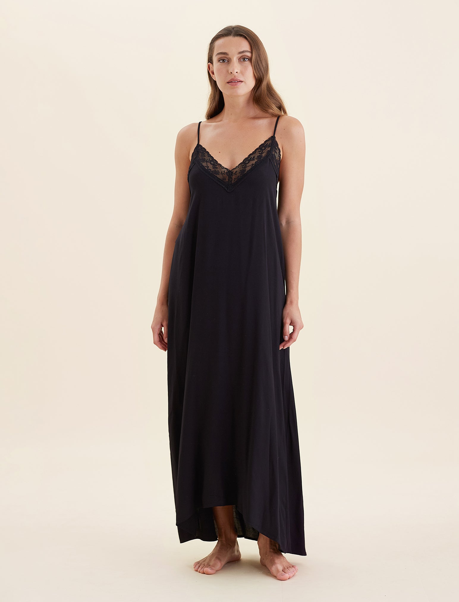 Talia Lace Front Maxi Nightgown